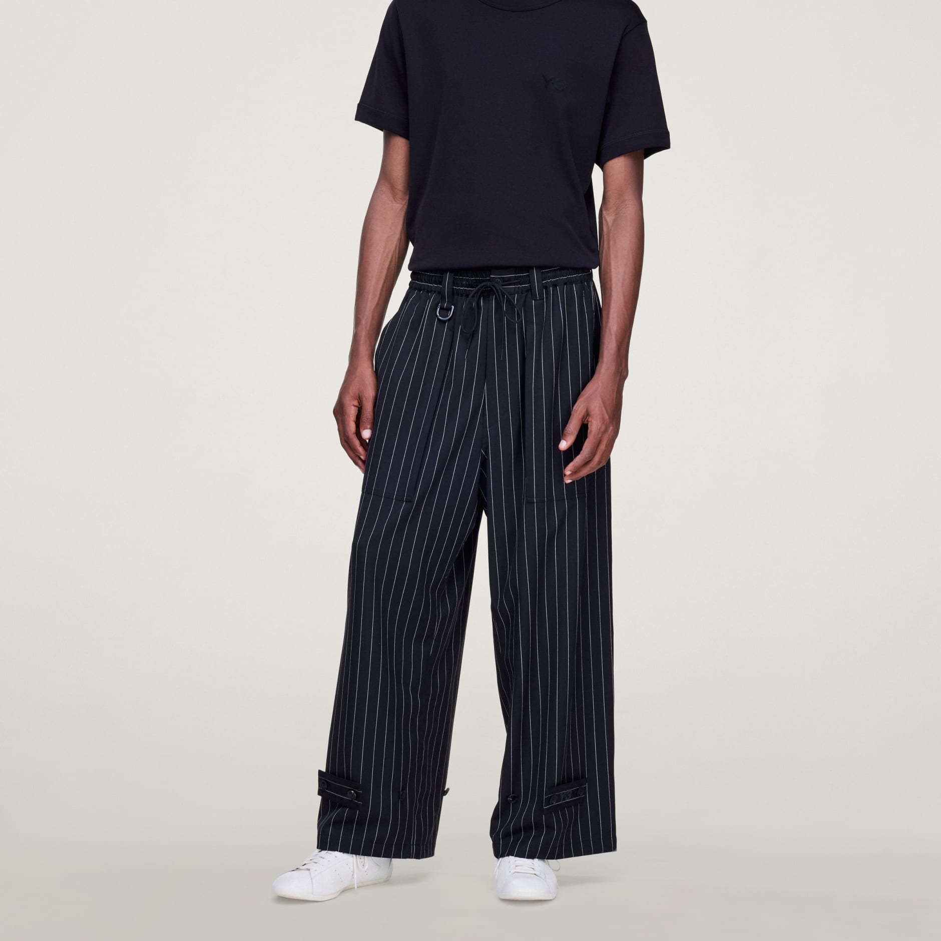 VUNENE HLAČE &Scaron;IROKIH NOGAVICA Y-3 PINSTRIPE REFINED