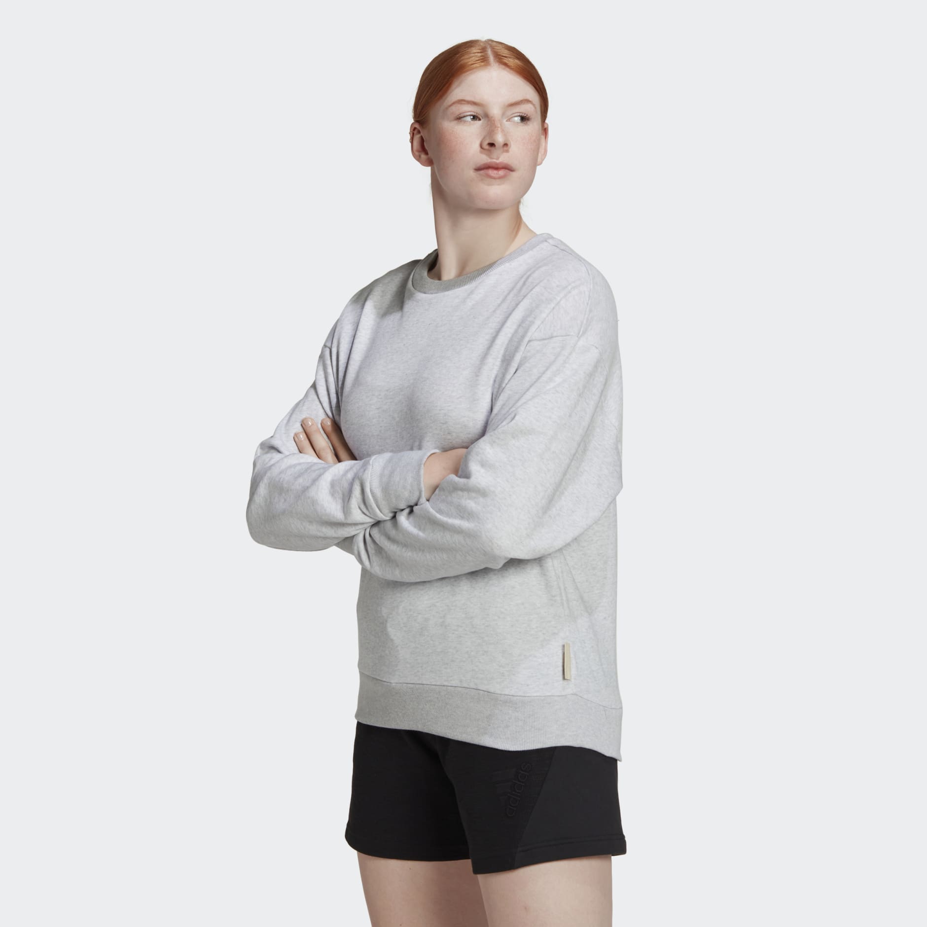 Clothing - Studio Lounge Loose Sweatshirt - Grey | adidas South Africa