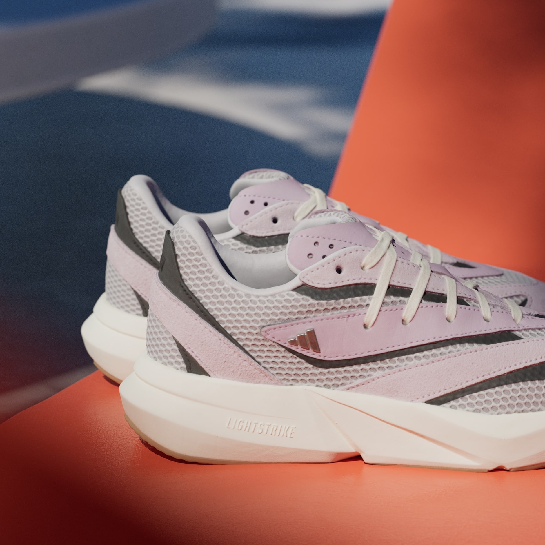 ★adidas★ Light Blaze Ice Pink JQ9971 Adidas Lightblaze Ice Lavender Silver Metallic Black Womans