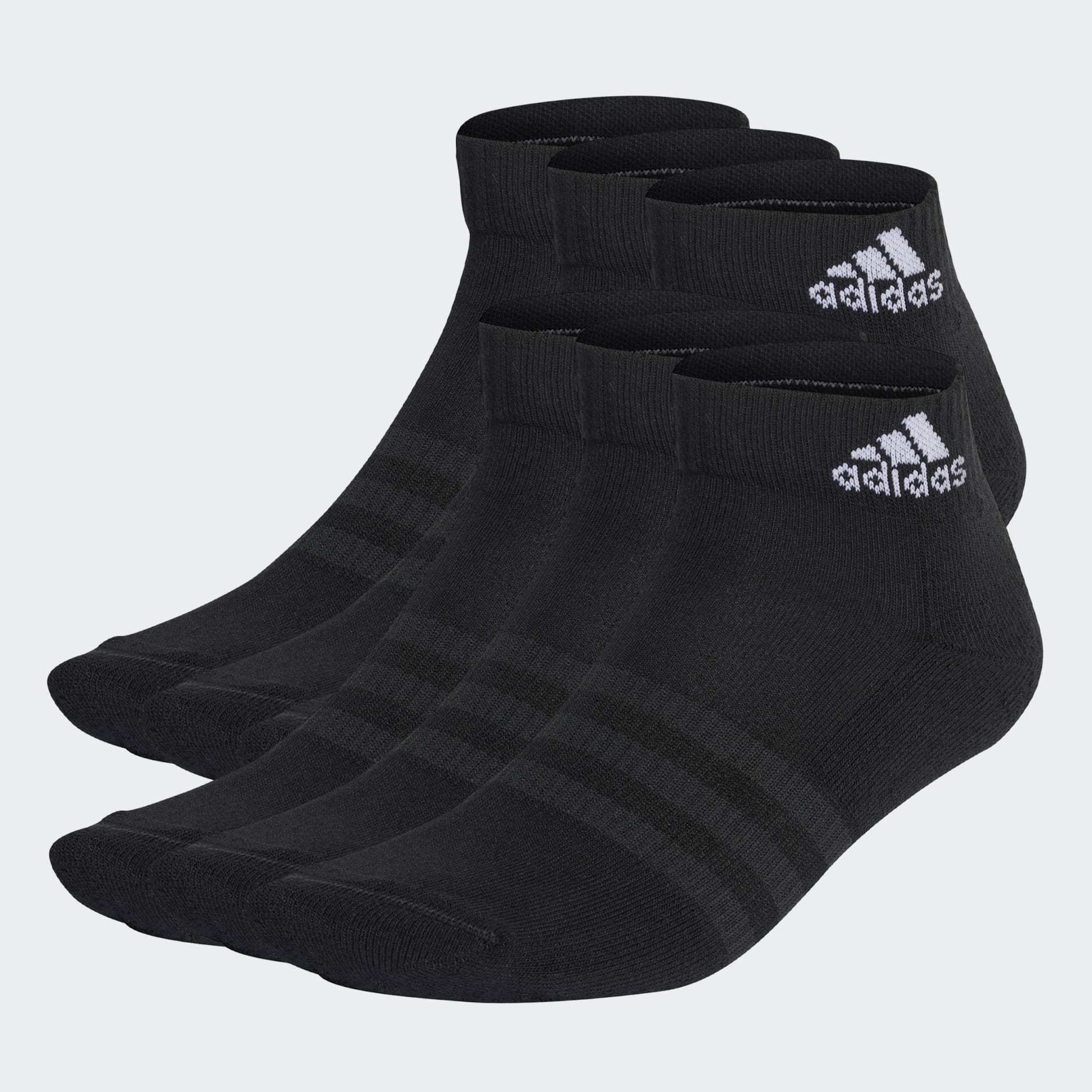 adidas Cushioned Sportswear Ankle Socks 6 Pairs - Black | adidas UAE