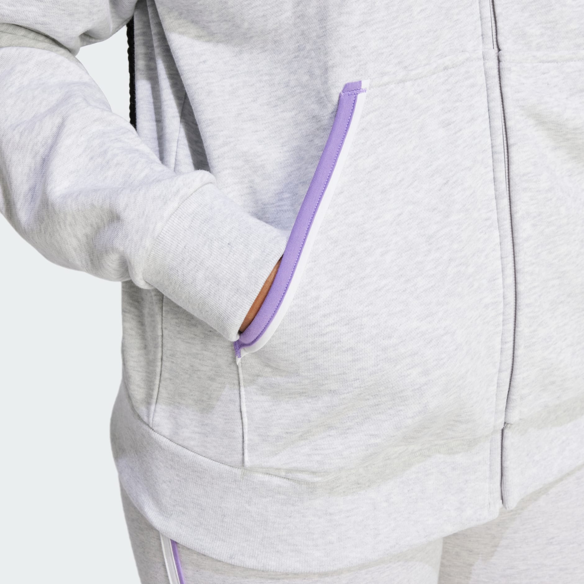 Hanorac flaușat cu fermoar lung Essentials Color Pop