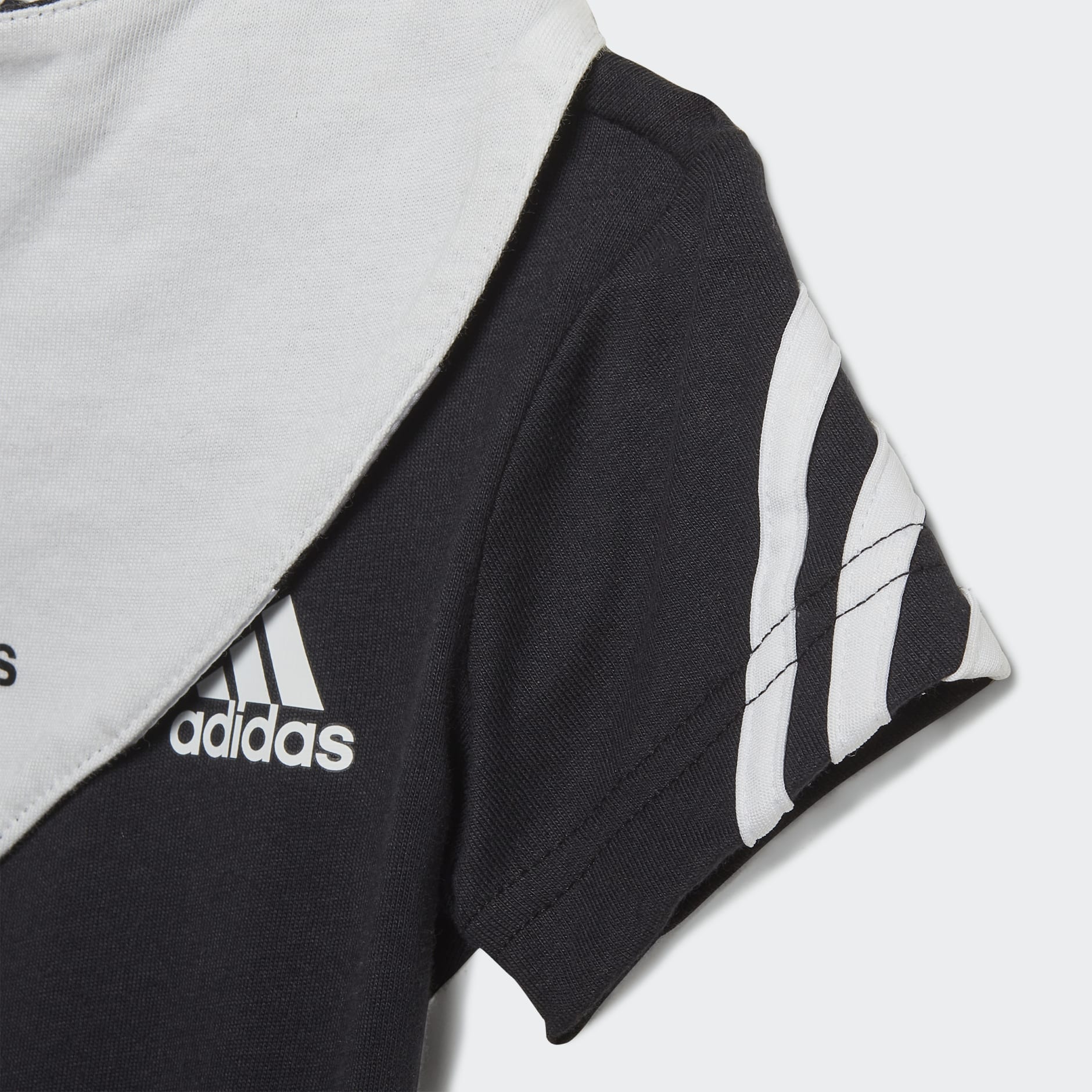 3-Stripes Onesie with Bib