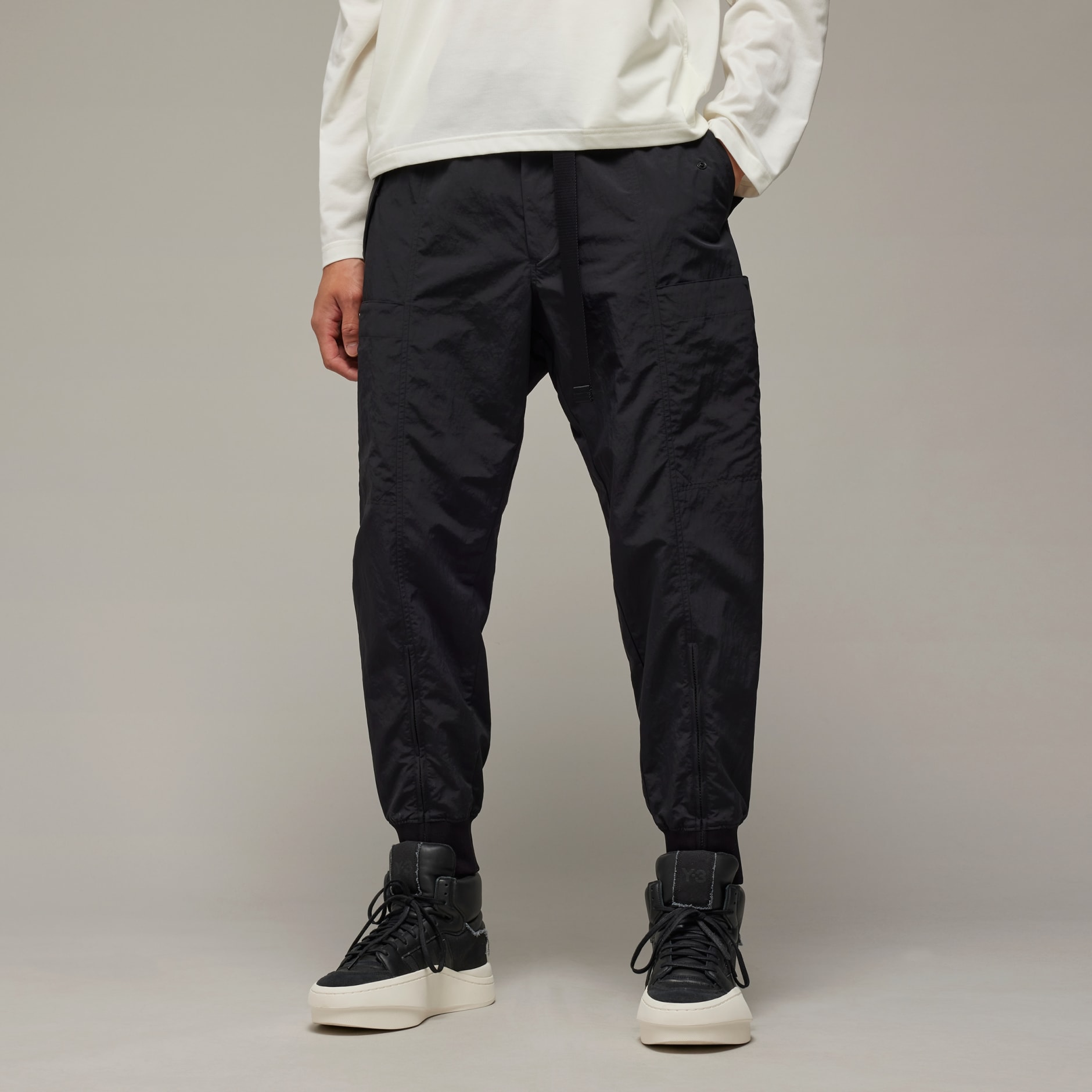 Clothing - Y-3 Crinkle Nylon Cuffed Pants - Black | adidas South Africa