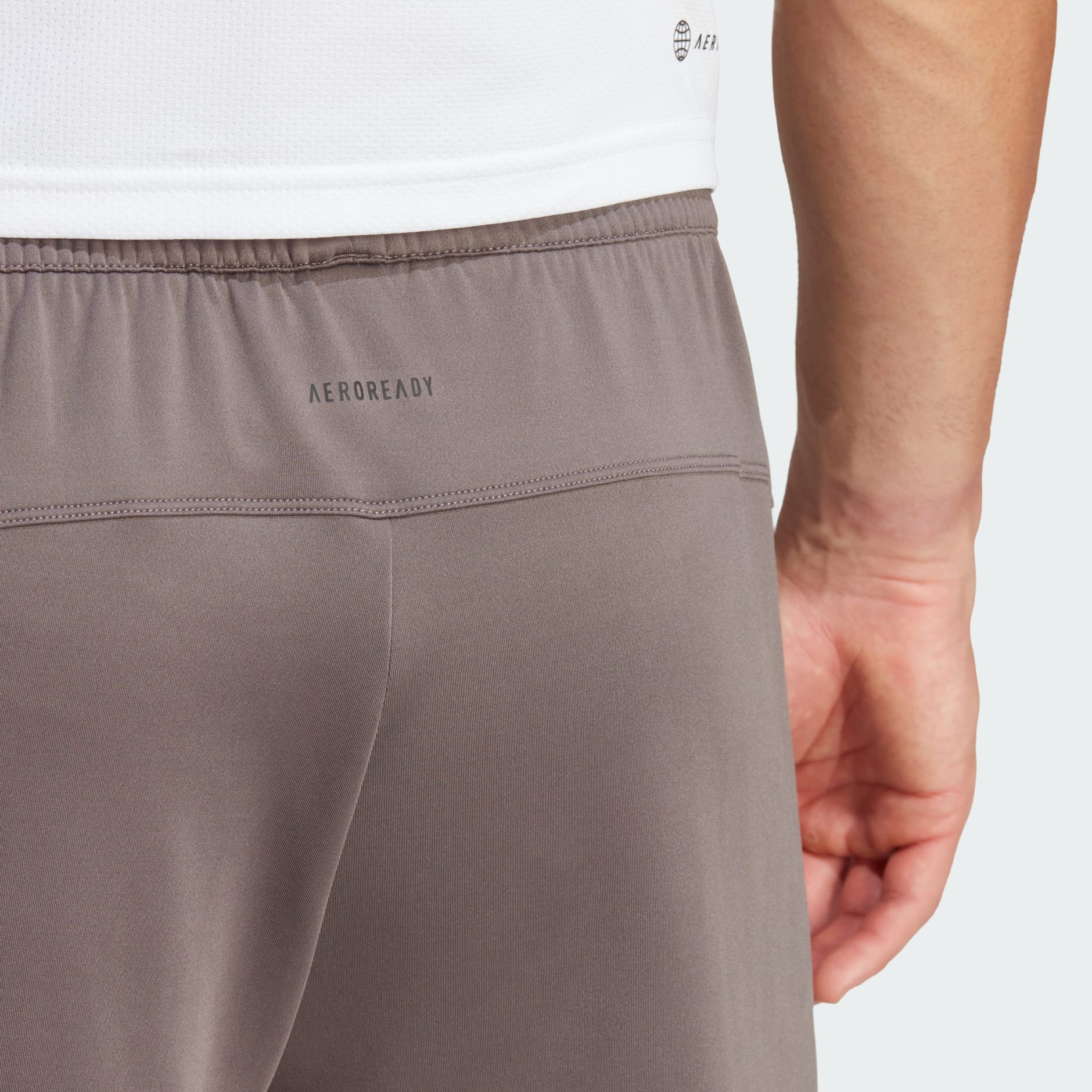 adidas Workout Logo Knit Shorts - Brown | adidas KE