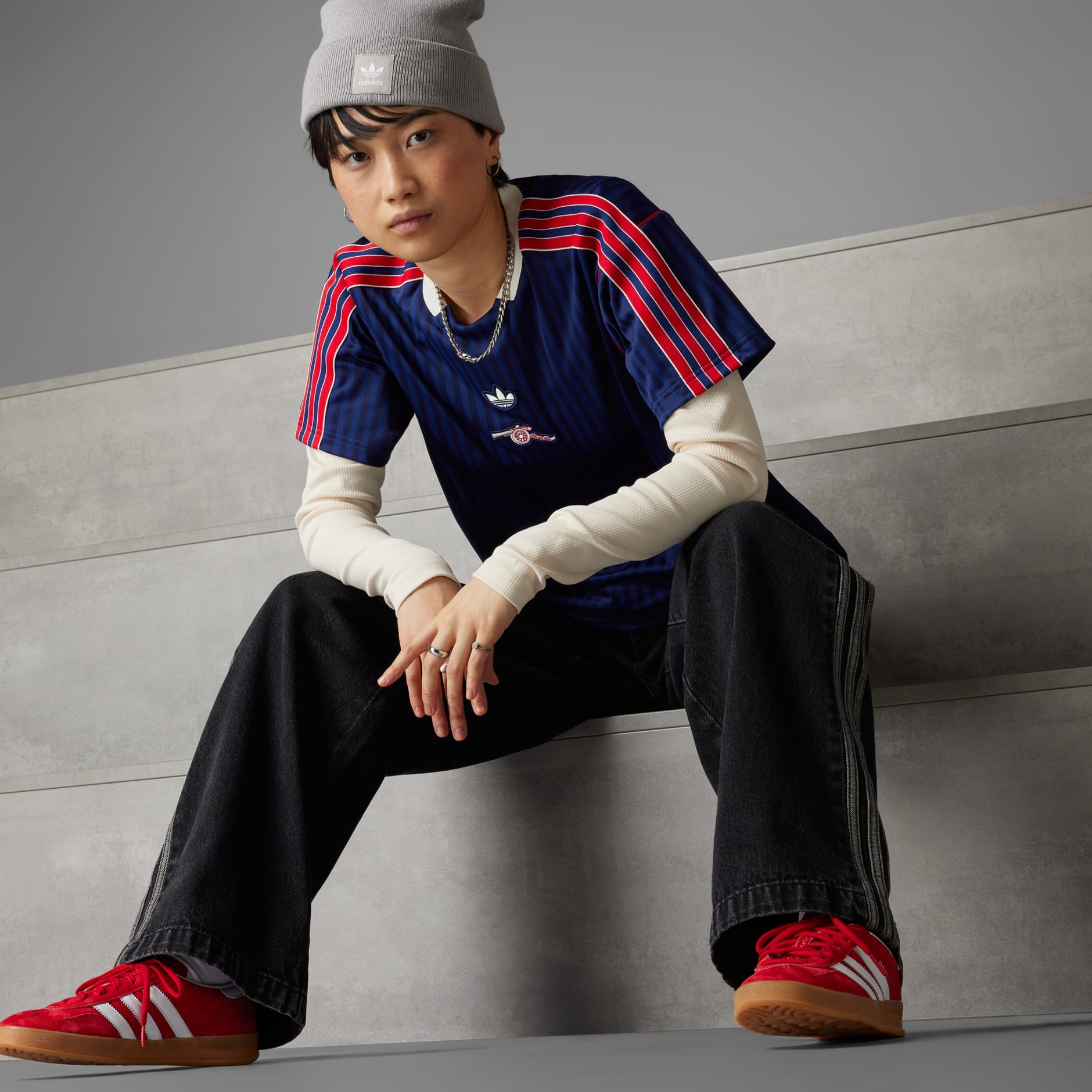 ■adidas■ Arsenal Terrace Icon Drill Top JF0547 2024-25 Arsenal adidas Originals Terrace Icons Drill Top