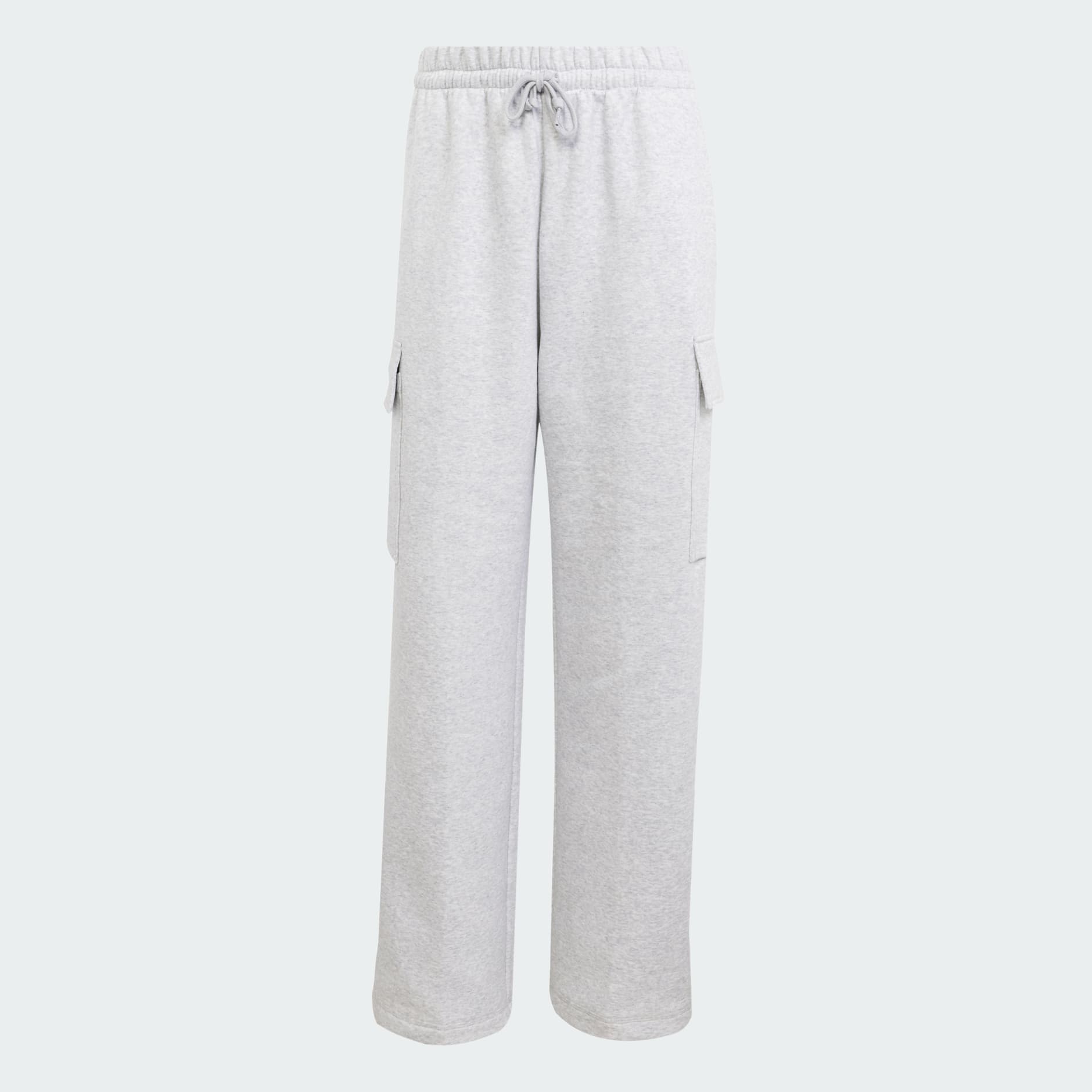 Pantaloni cargo din fleece Essentials, cu linii simple