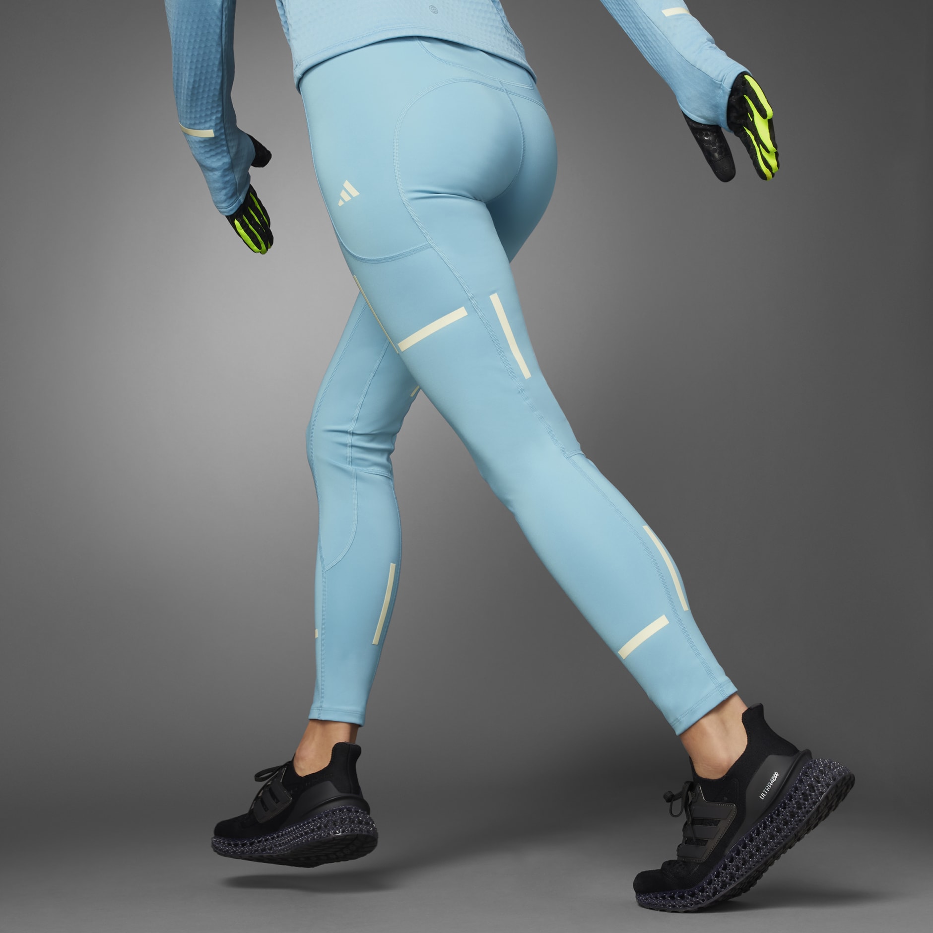 Clothing - Fast Impact Reflect At Night X-City Full-Length Running Leggings  - Blue