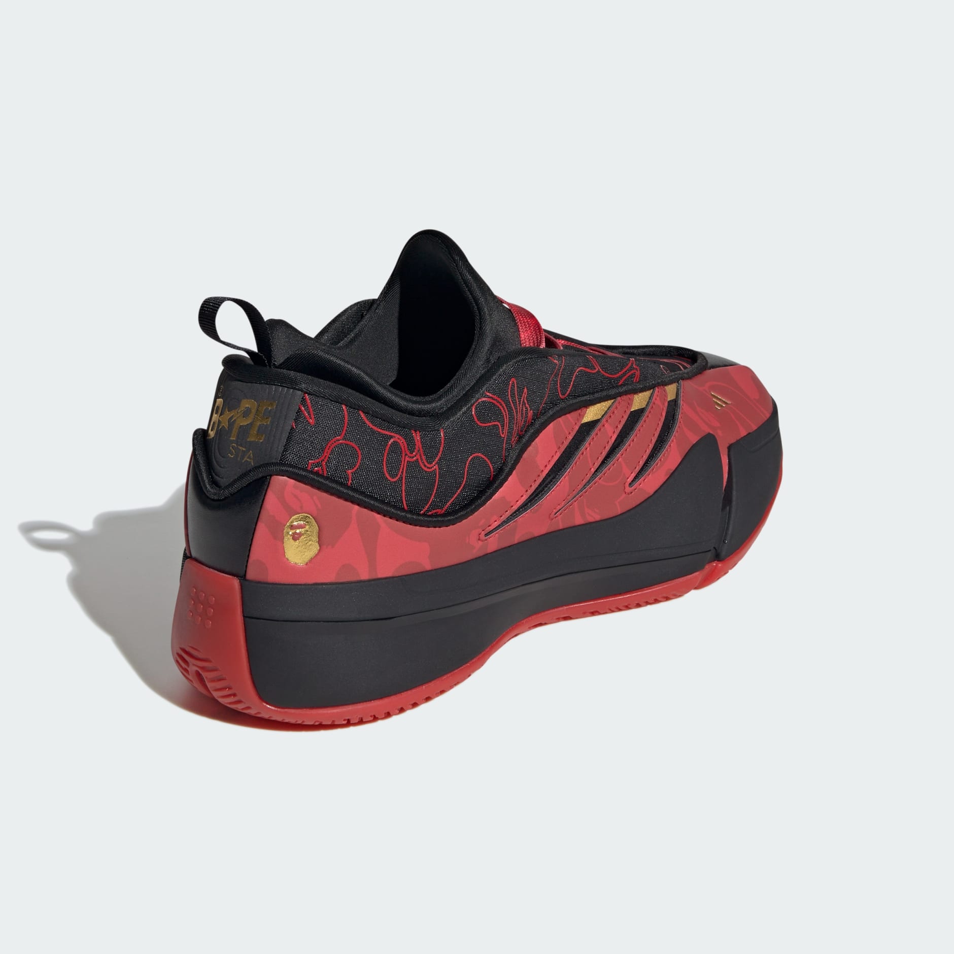 Shoes - BAPE x Dame 9 Shoes - Red | adidas Oman