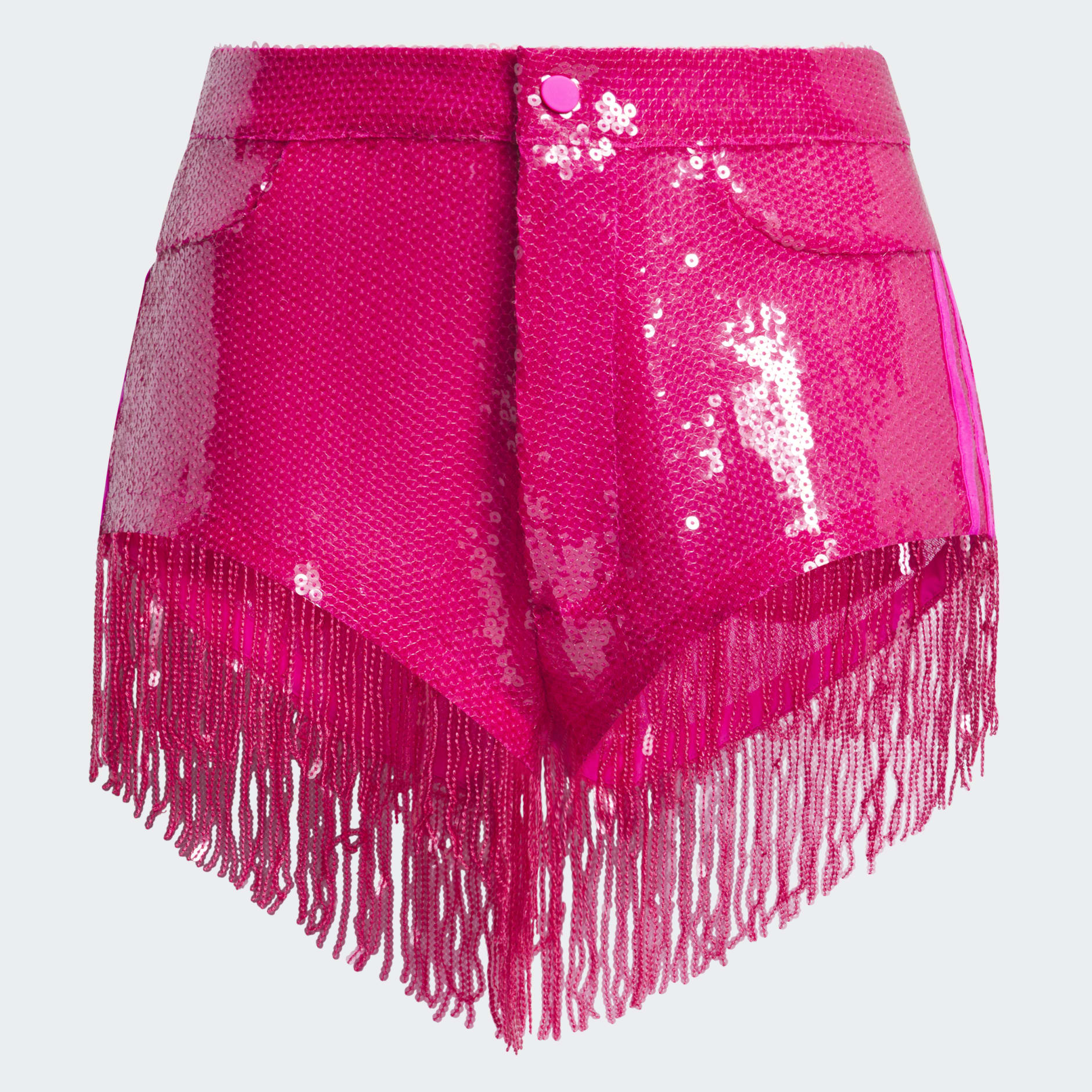 Women's Clothing - IVY PARK Sequin Shorts with Fringe - Pink