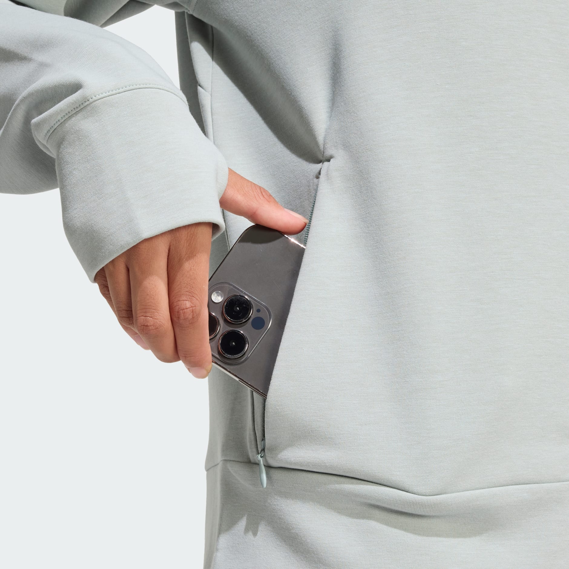 Hanorac Designed 4 Training cu glugă și fermoar lung