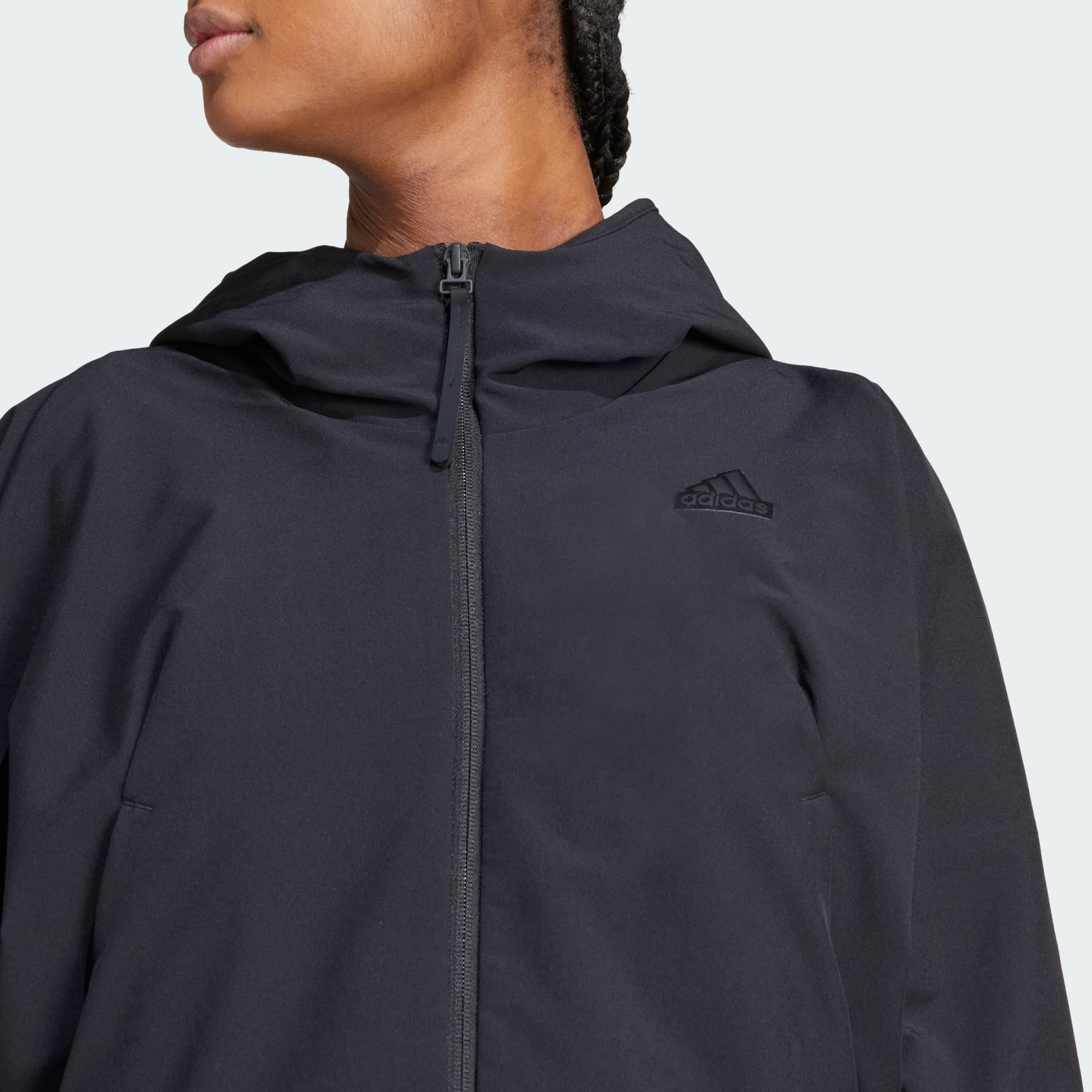 Women's Clothing - Z.N.E. Woven Full-Zip Hoodie - Black | adidas 