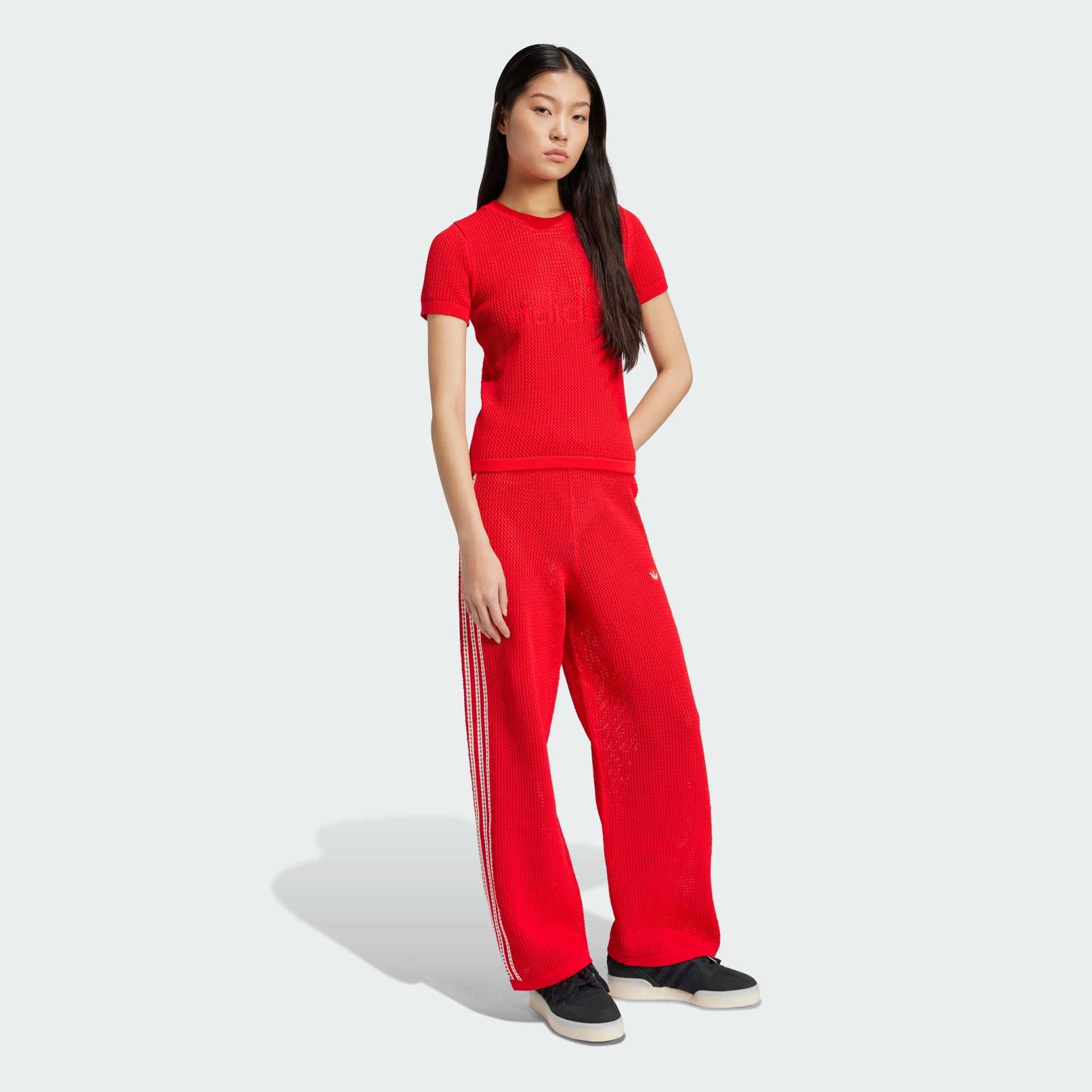adidas Originals Premium Crochet Track Pants - Red | adidas GH adidas Originals Premium Crochet Track Pants - Red | adidas GH