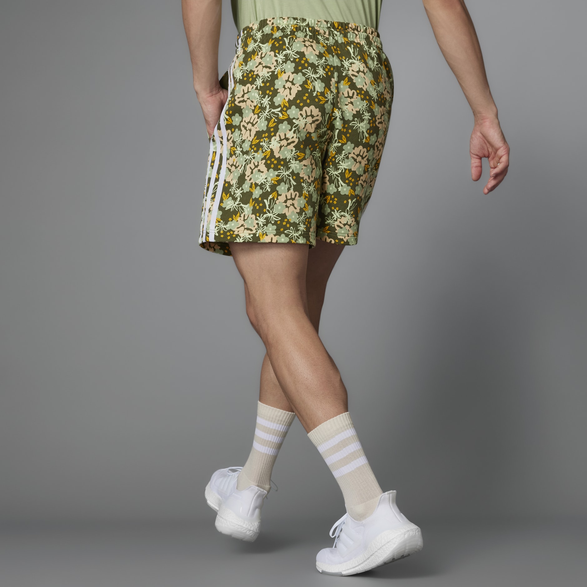 Grow Positivity Cotton 3-Stripes Shorts
