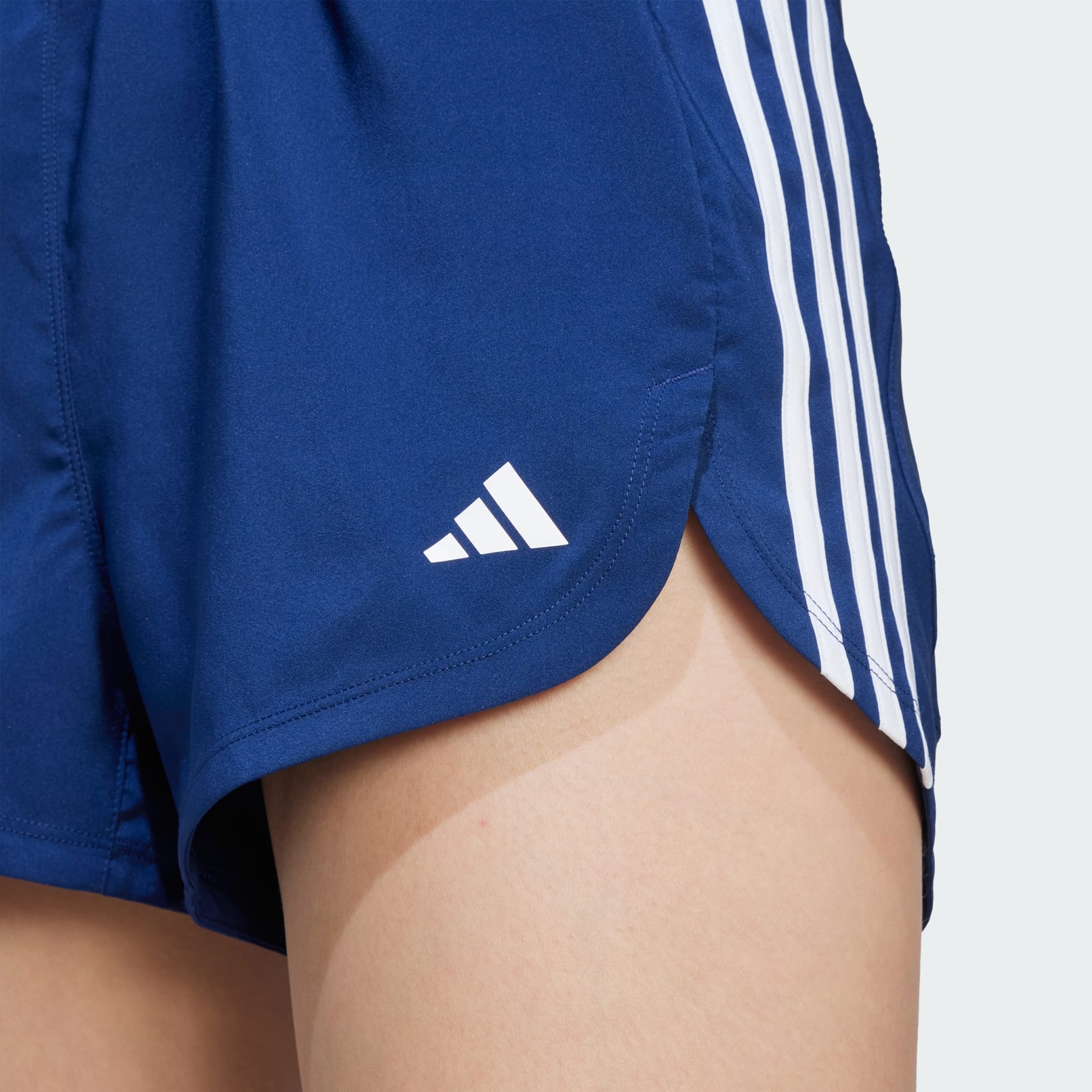 Pantaloni scurți țesuți, cu talie &icirc;naltă și 3 dungi, Pacer Training