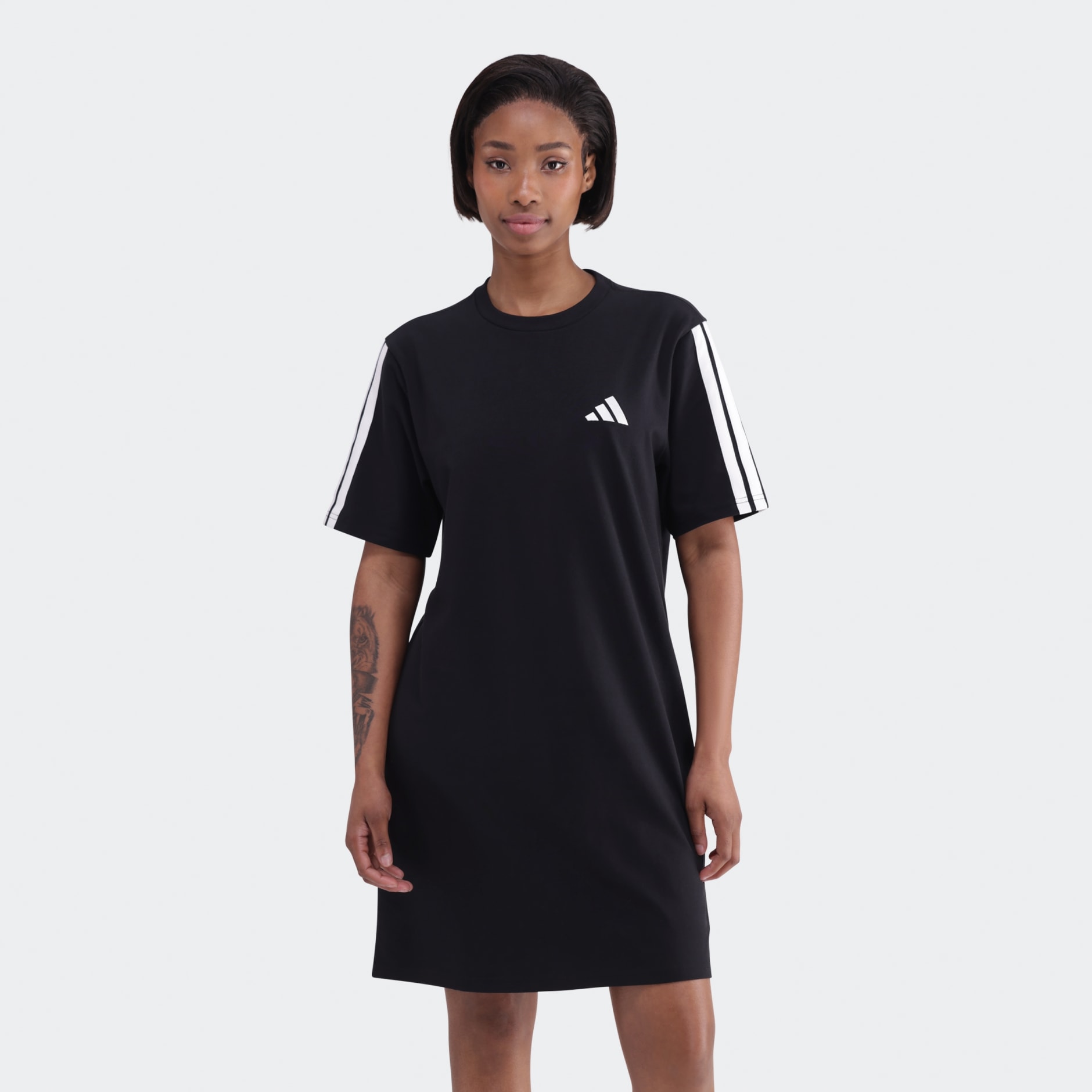 Essentials 3-Stripes Single Jersey Boyfriend Tee Dress