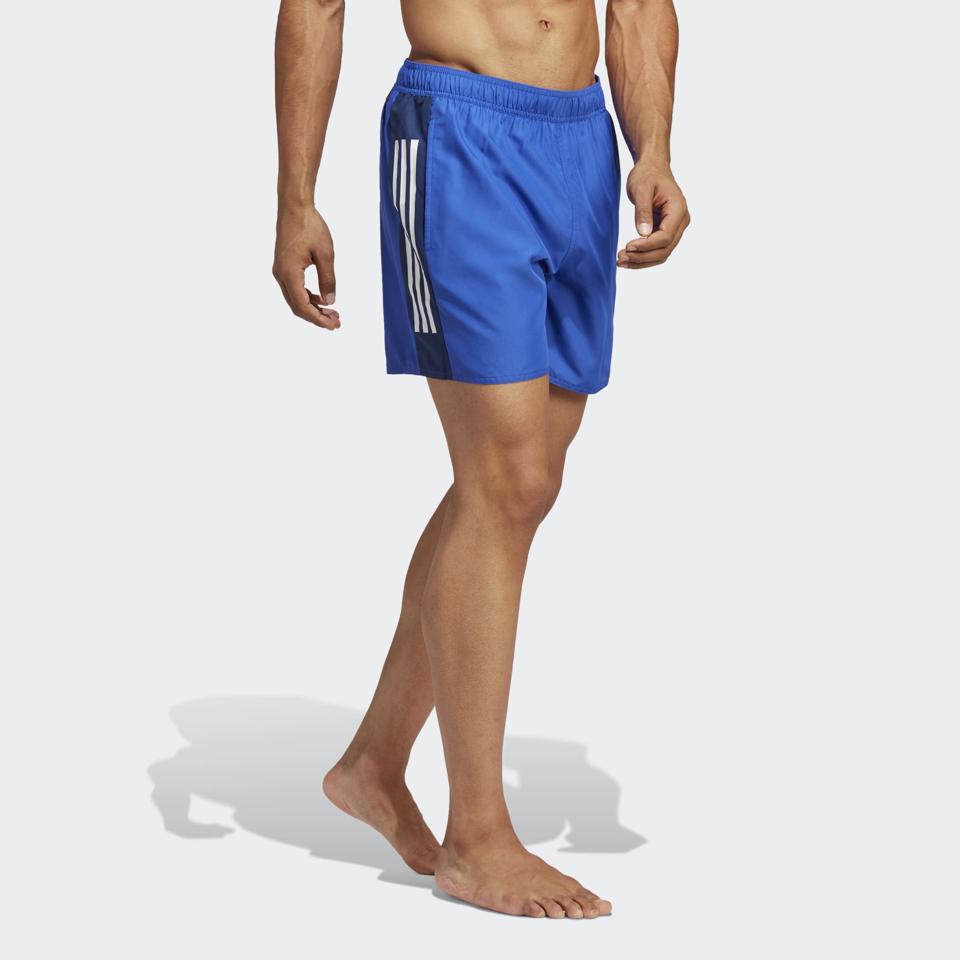 Clothing - Short Length Colorblock 3-Stripes Swim Shorts - Blue ...