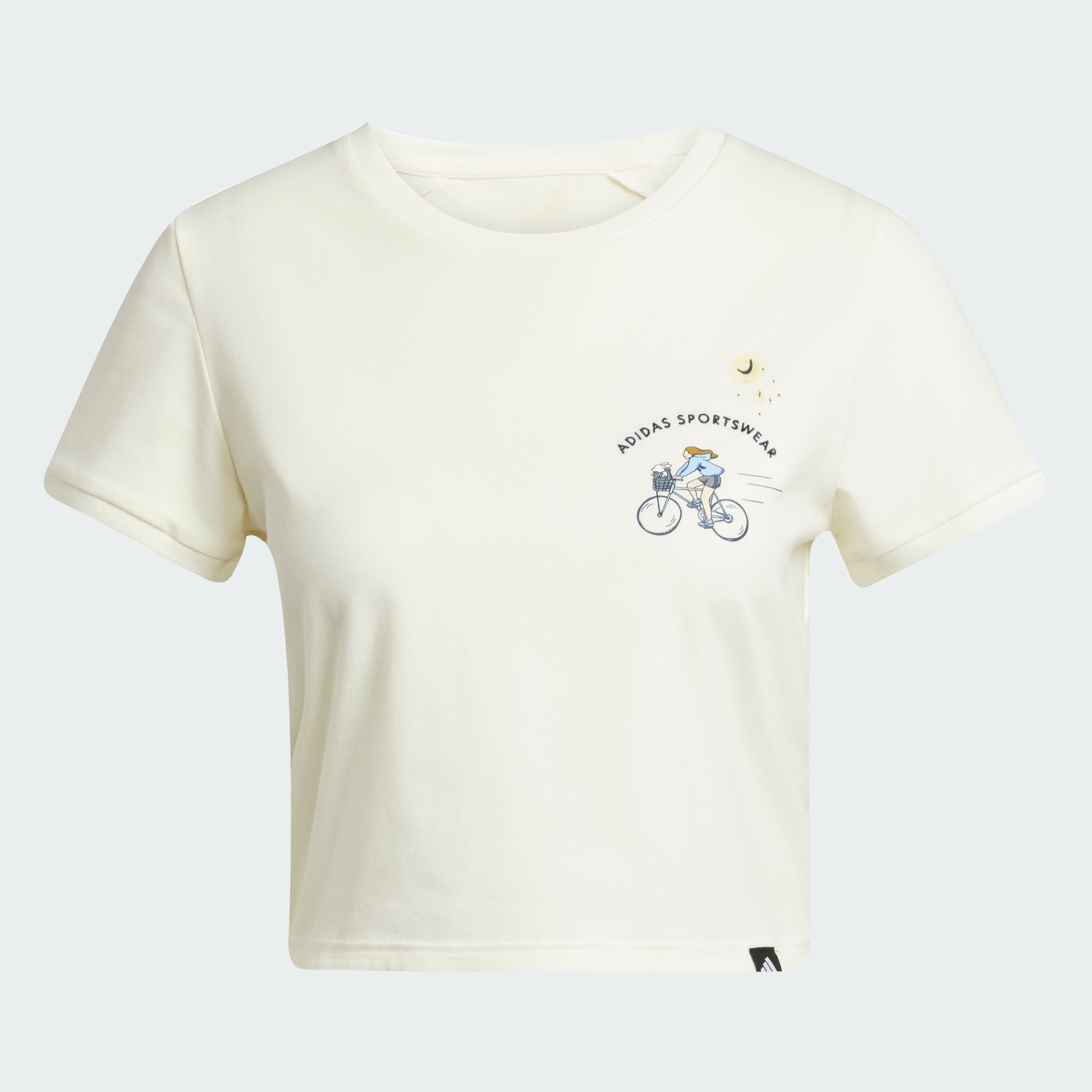 Codes Doodle Bike Graphic Crop Tee