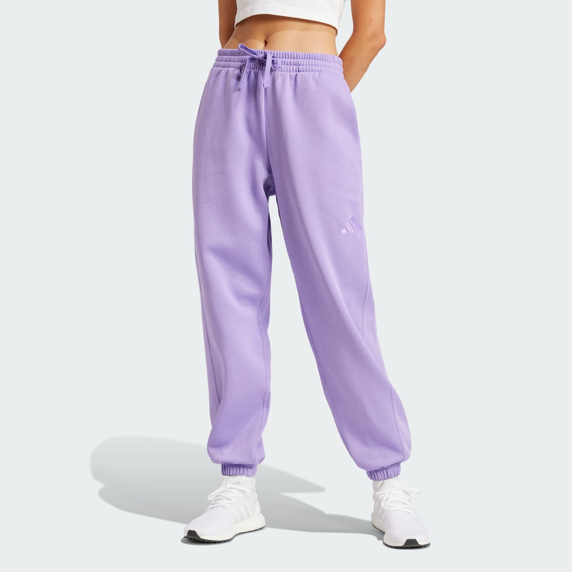 CLOTHING - ALL SZN Fleece Loose Pants - Purple | adidas Oman