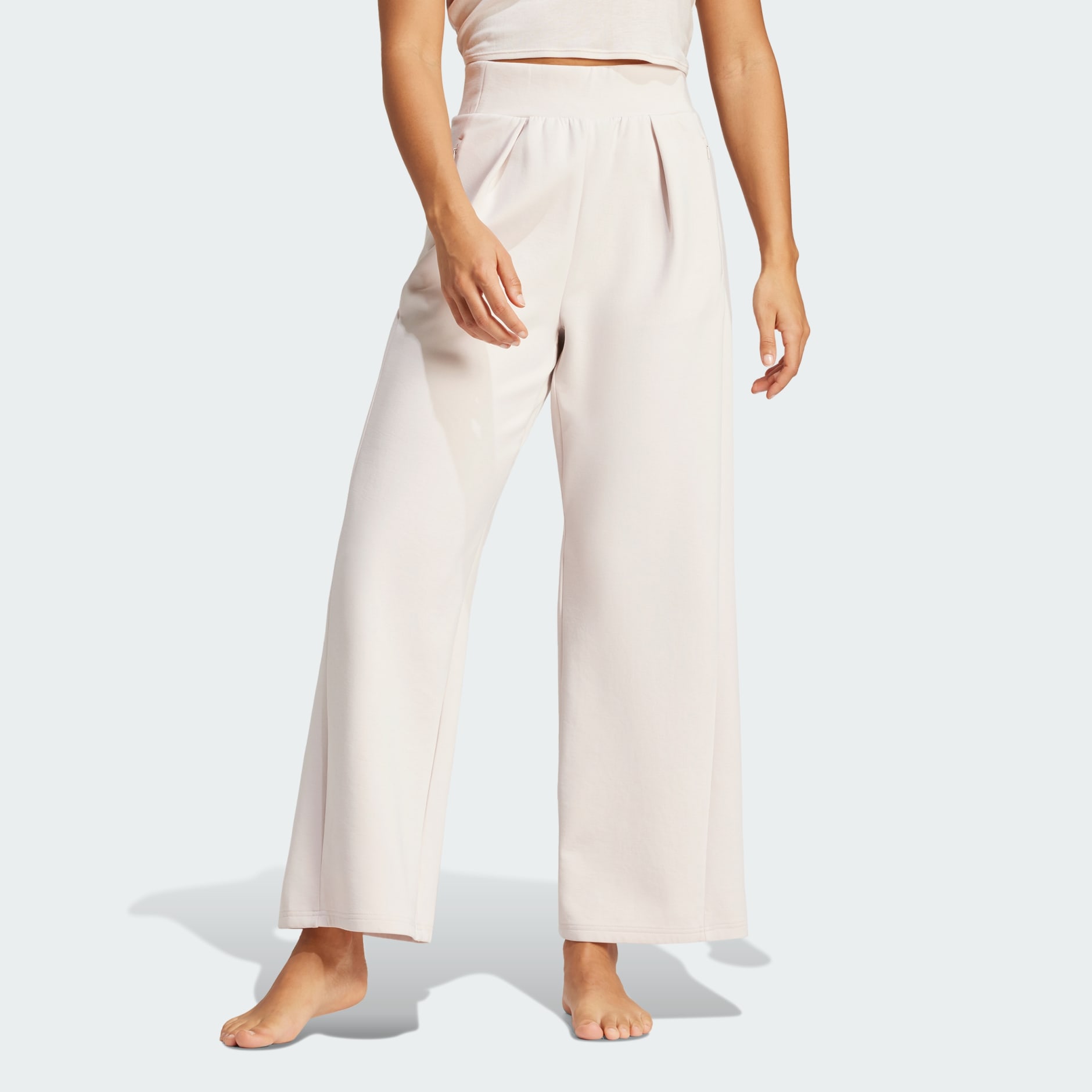 HDE Pull On Capri Pants for Women with Pockets Elastic Waist Cropped Pants,  White, M price in UAE,  UAE