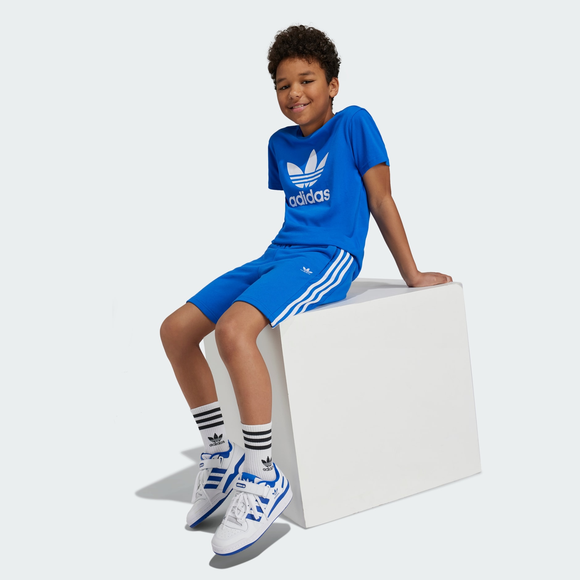 adidas Adicolor Trefoil Tee Kids Blue adidas TZ