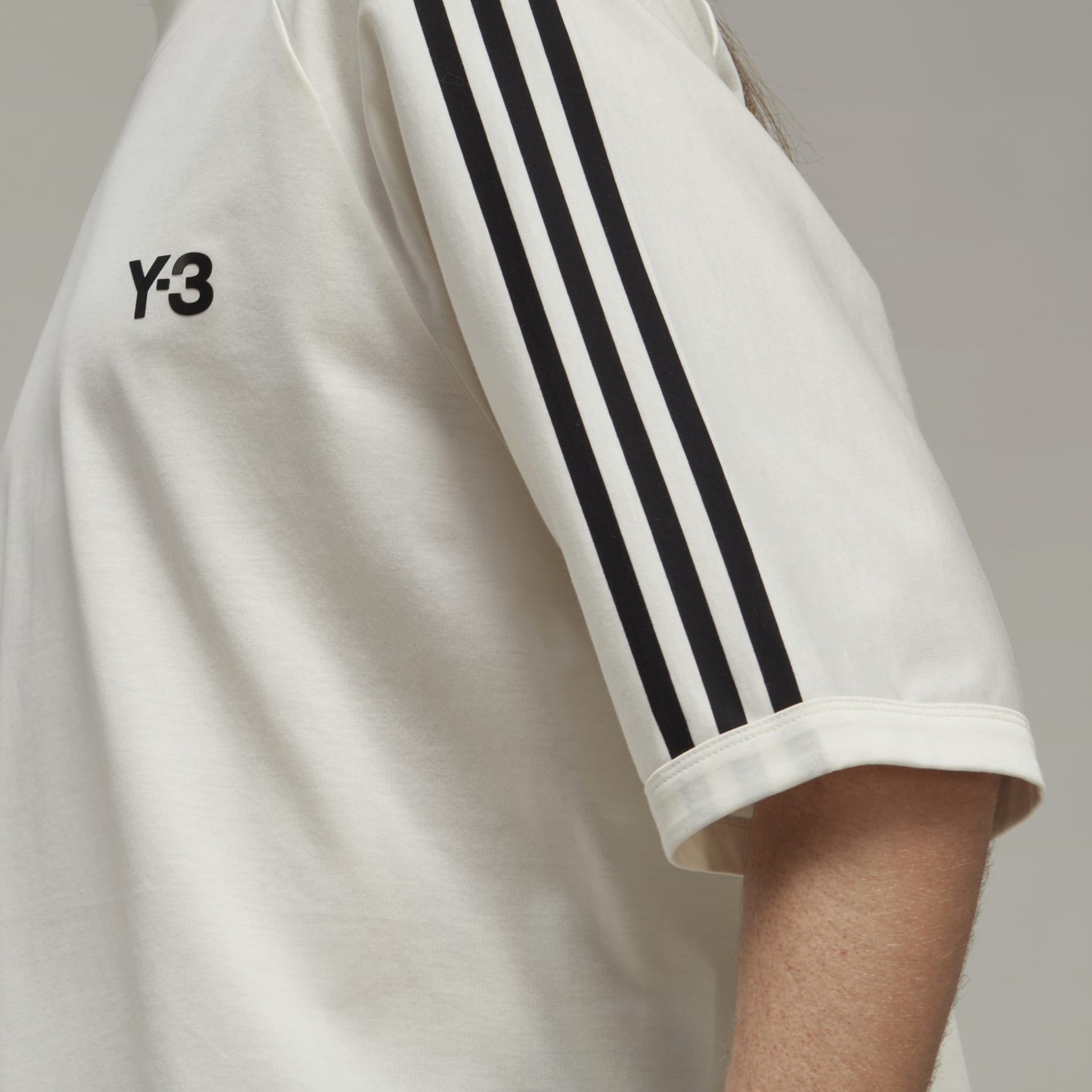 Y-3 | 3-Stripes Short LK White Tee - adidas adidas Sleeve