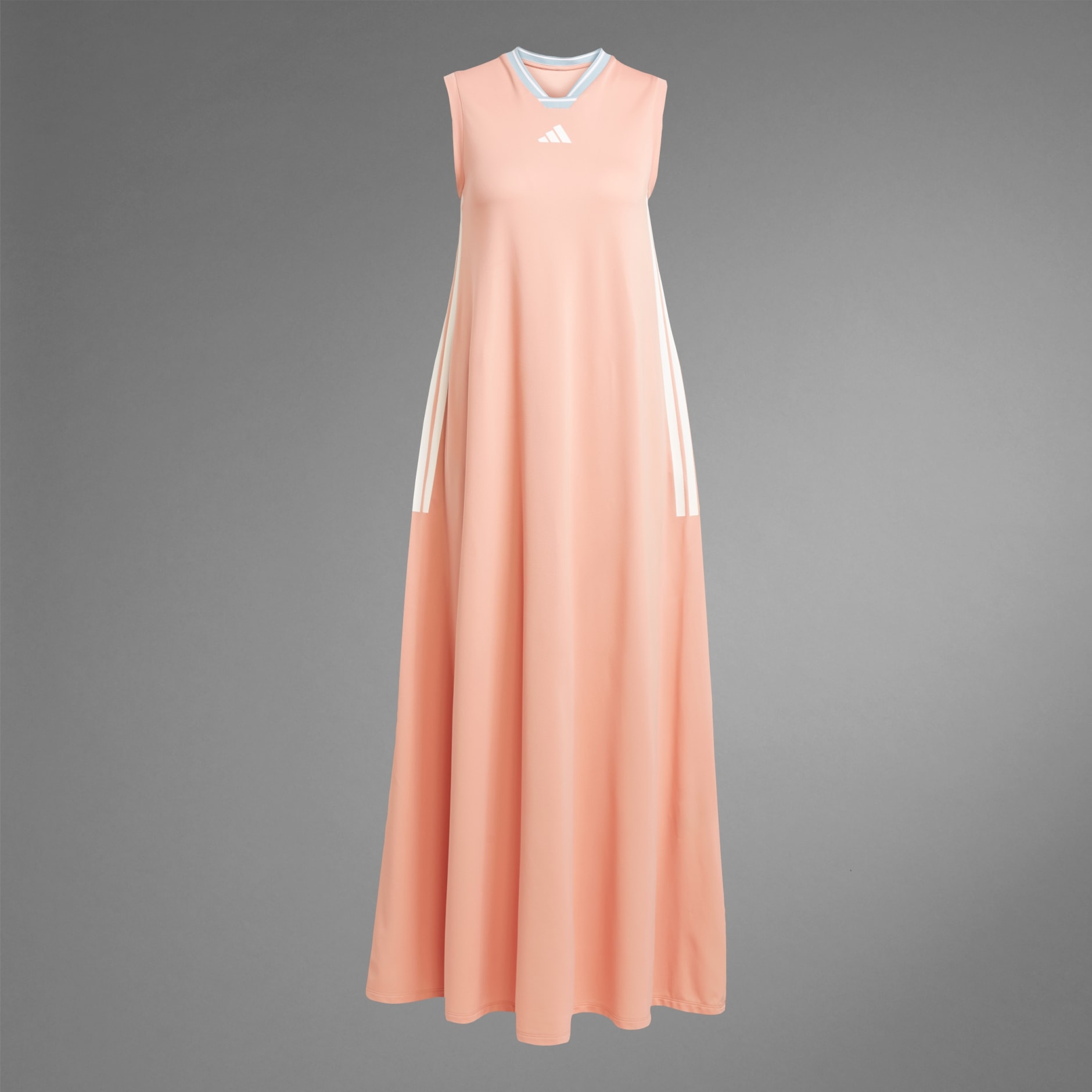 adidas Tiro Cut 3-Stripes Soft Mesh Long Dress - Pink