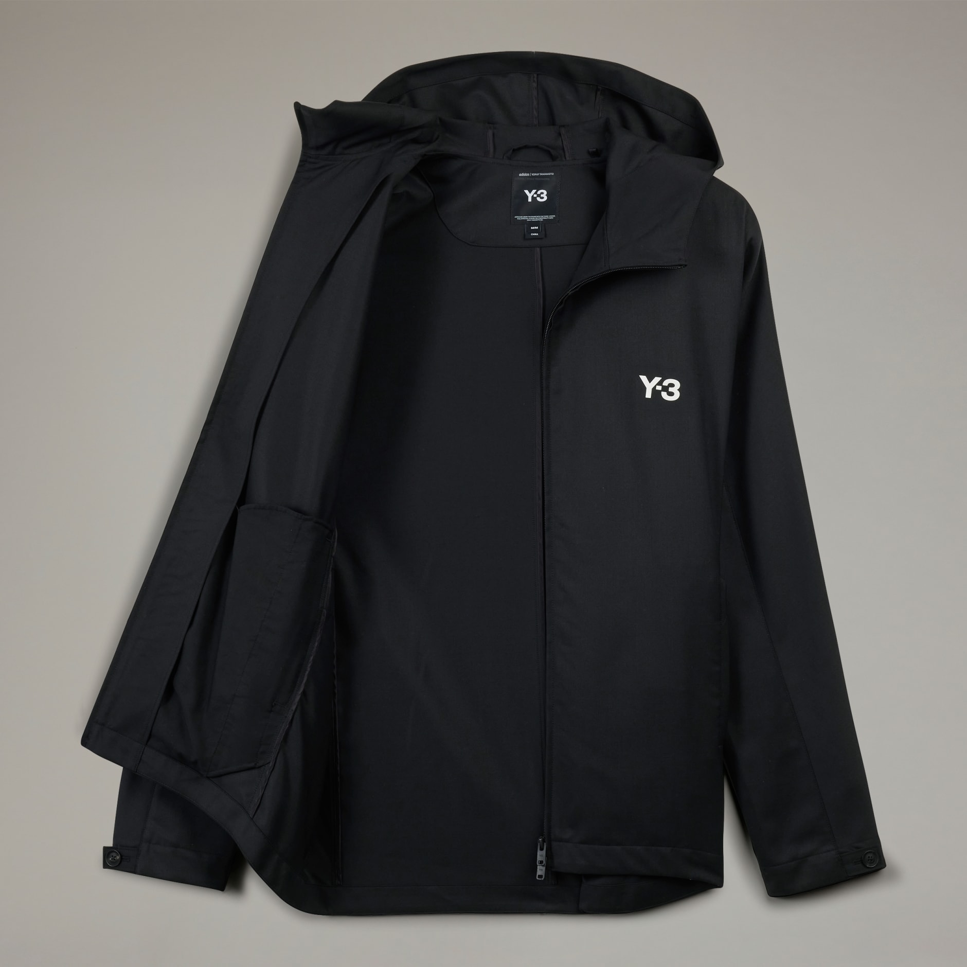 Y-3 Refined Wool Hooded Top - 3-Stripes