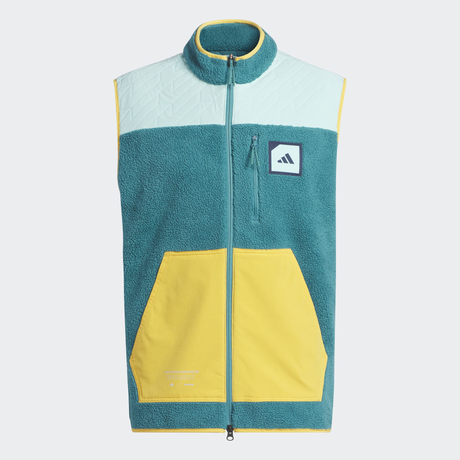 Clothing Adicross Padded Fleece FullZip Golf Vest Turquoise