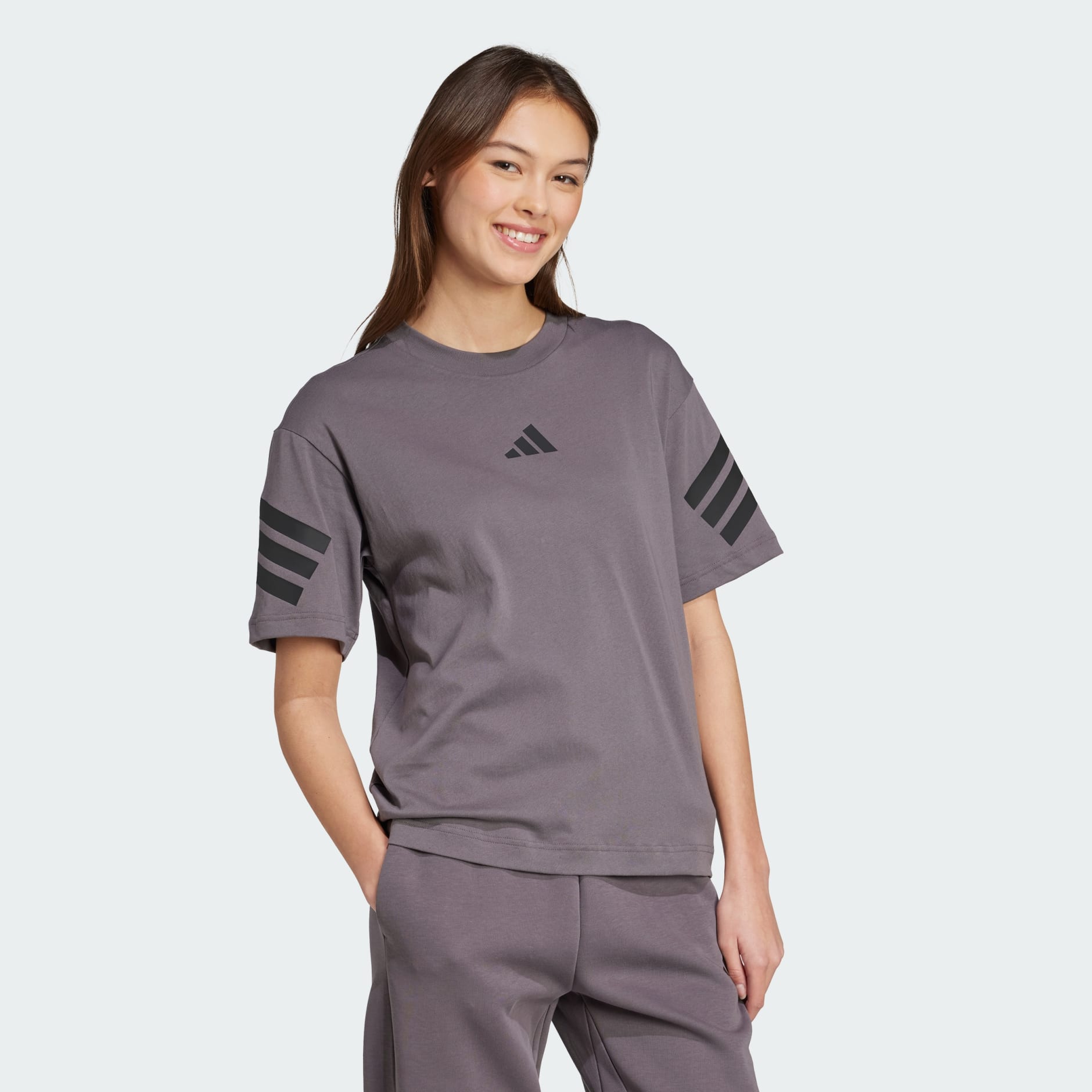【Adidas コリア】 GYM+ 3S TEE CLOTHING - Future Icons 3-Stripes Tee - Grey | adidas Qatar