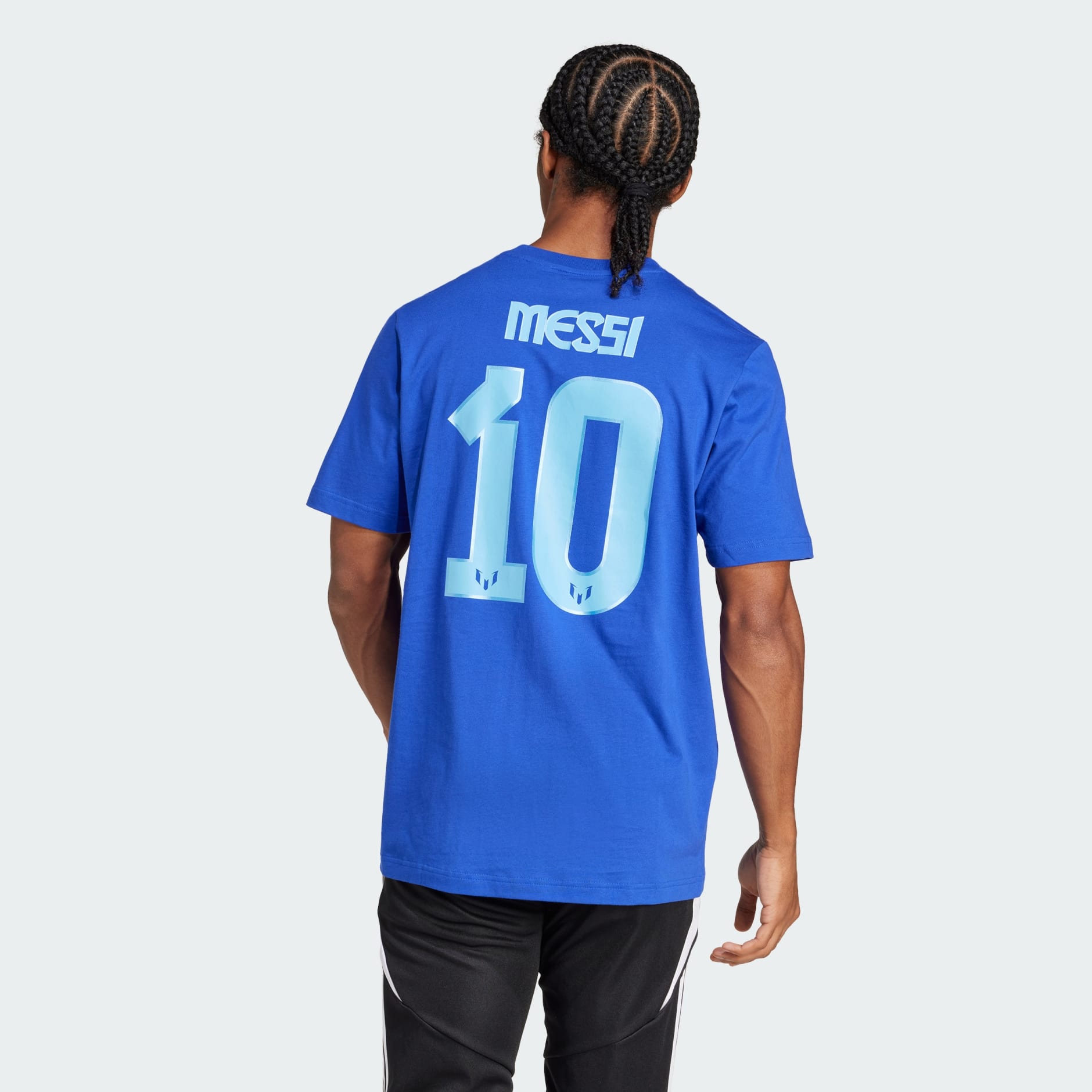 Clothing - Messi Name and Number Graphic Tee - Blue | adidas