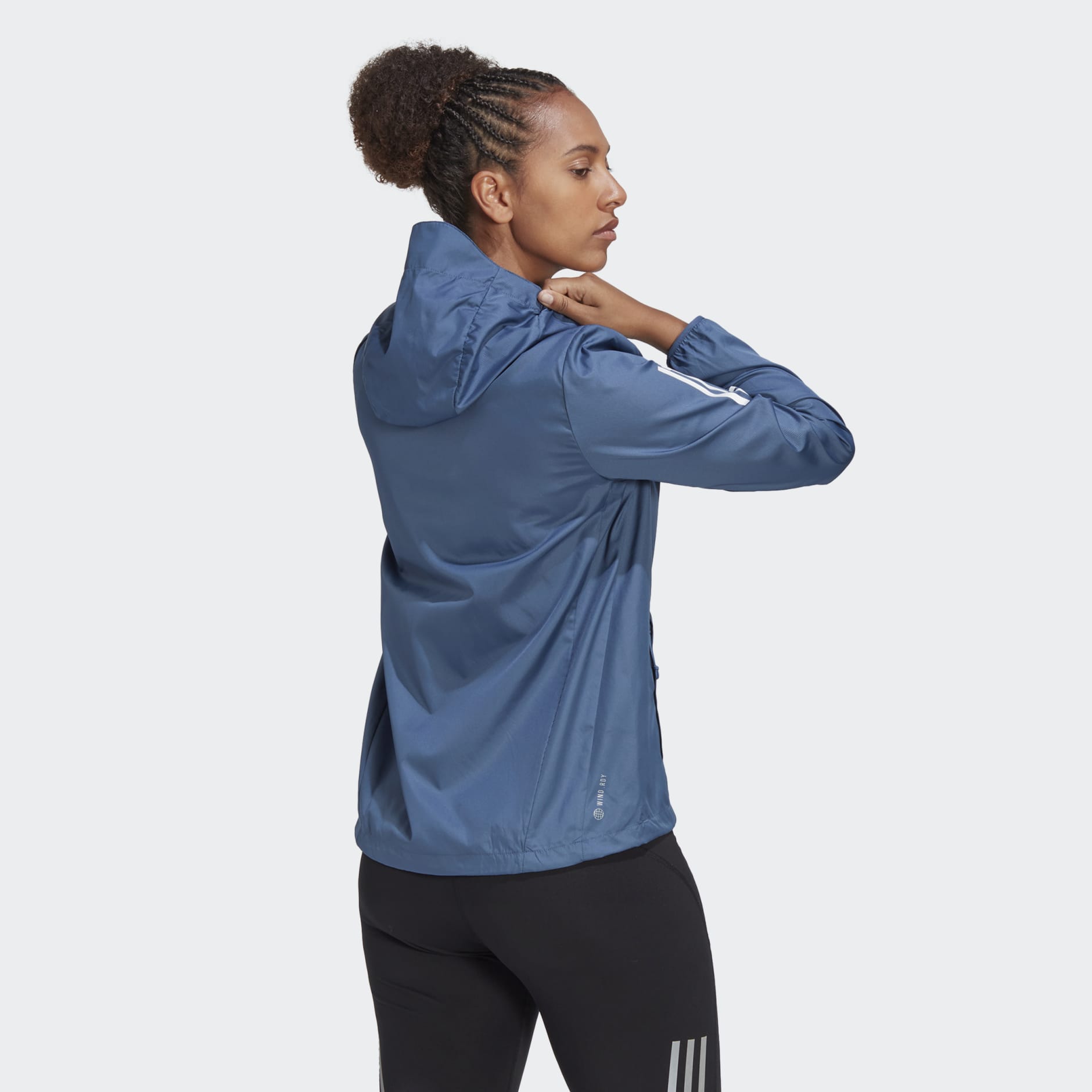 Own the Run Hooded Running Windbreaker