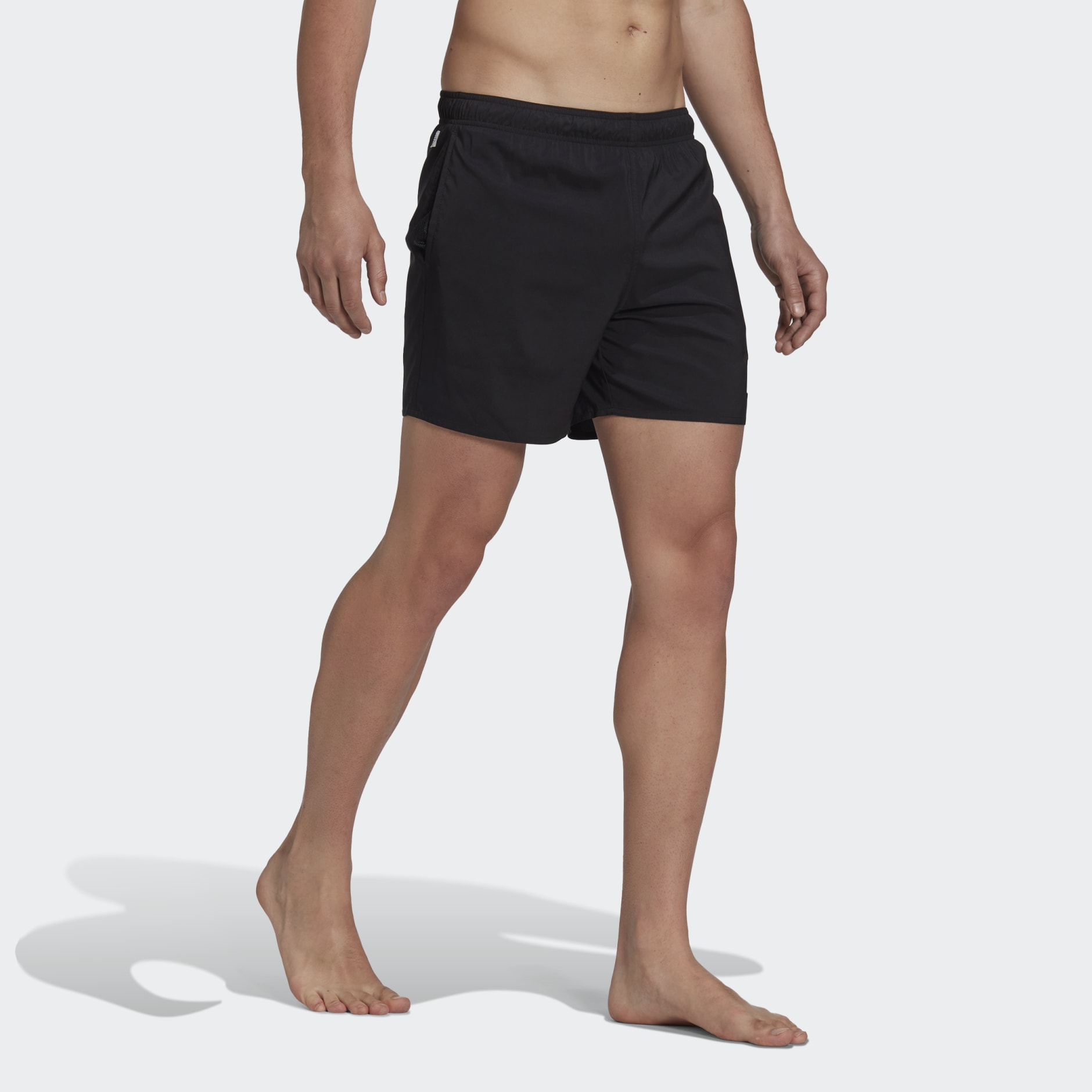 Clothing - Short Length Solid Swim Shorts - Black | adidas South Africa