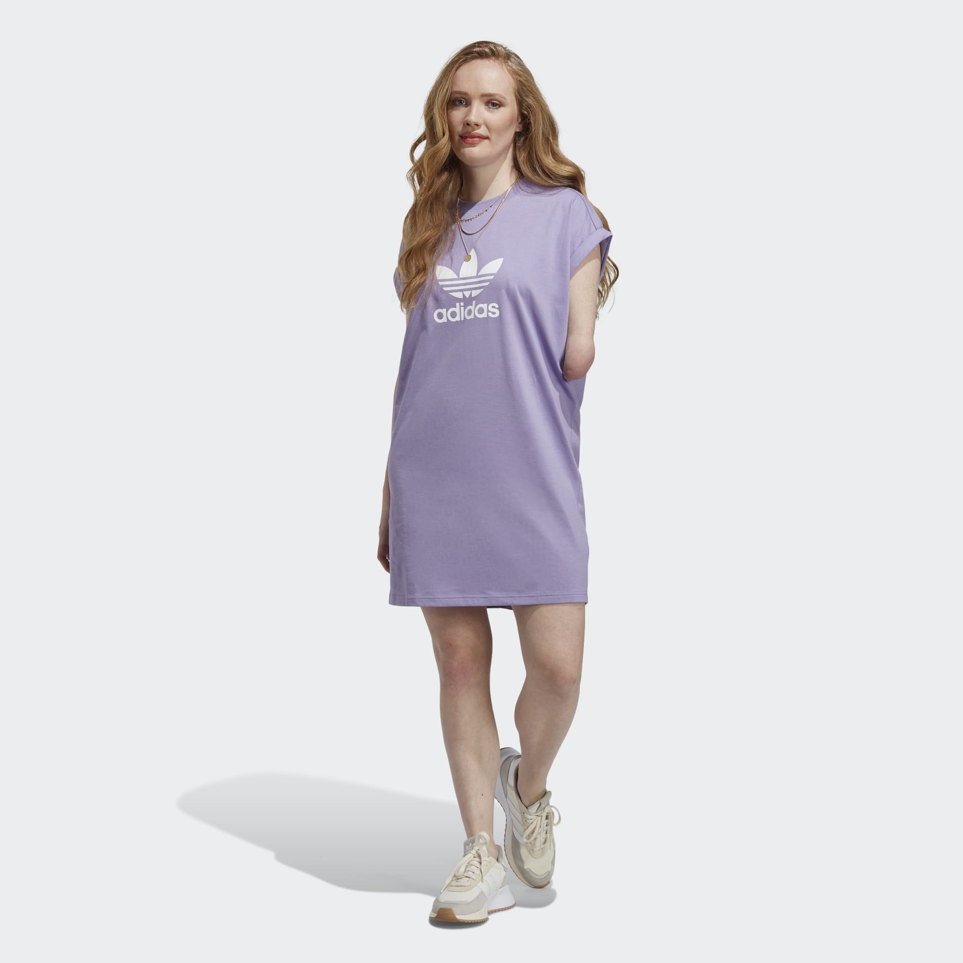 Women's Clothing - Adicolor Classics Trefoil Tee Dress - Purple ...