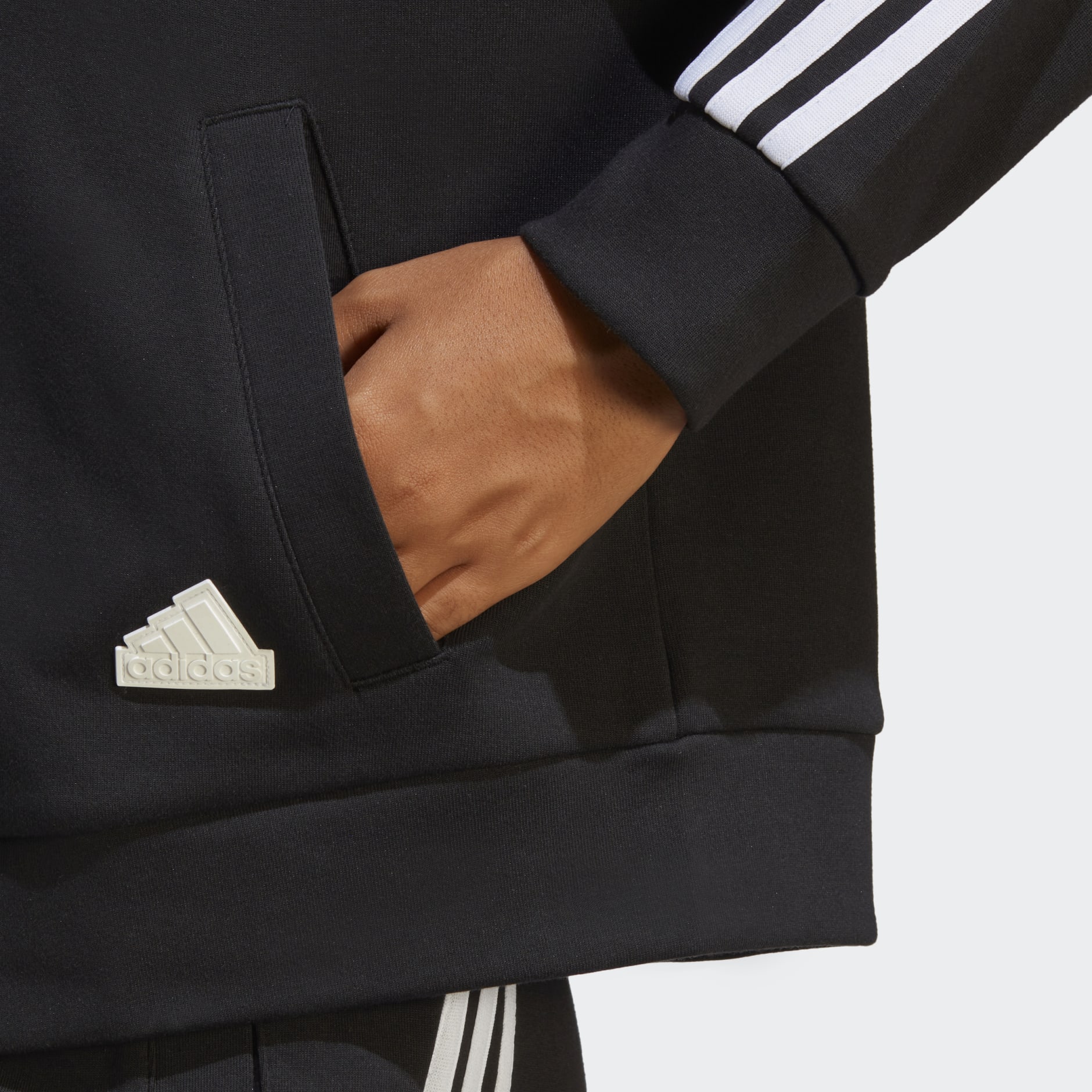 adidas Future Icons 3-Stripes Full-Zip Hoodie - Black | adidas LK