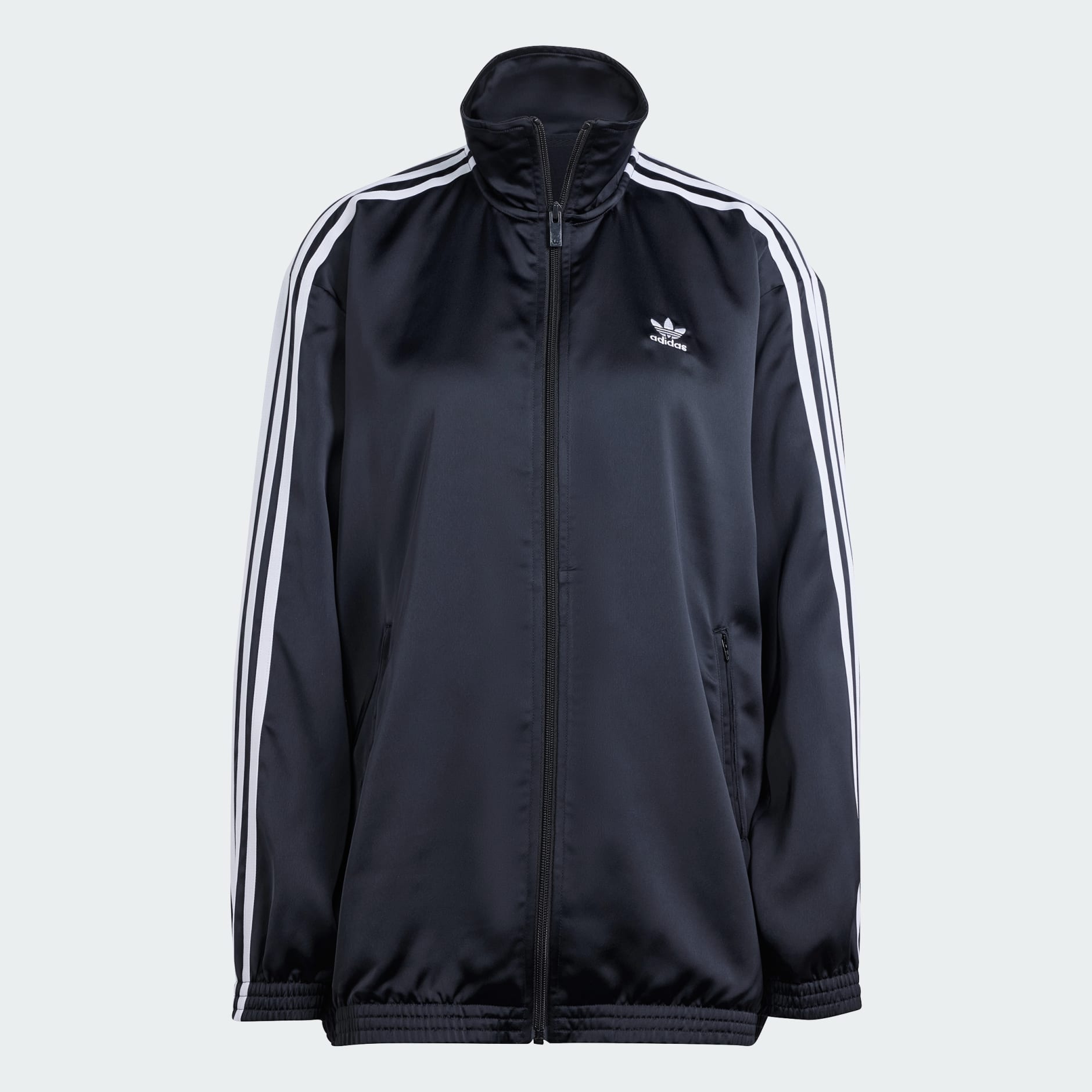 adidas Loose Satin Track Top Black adidas GH