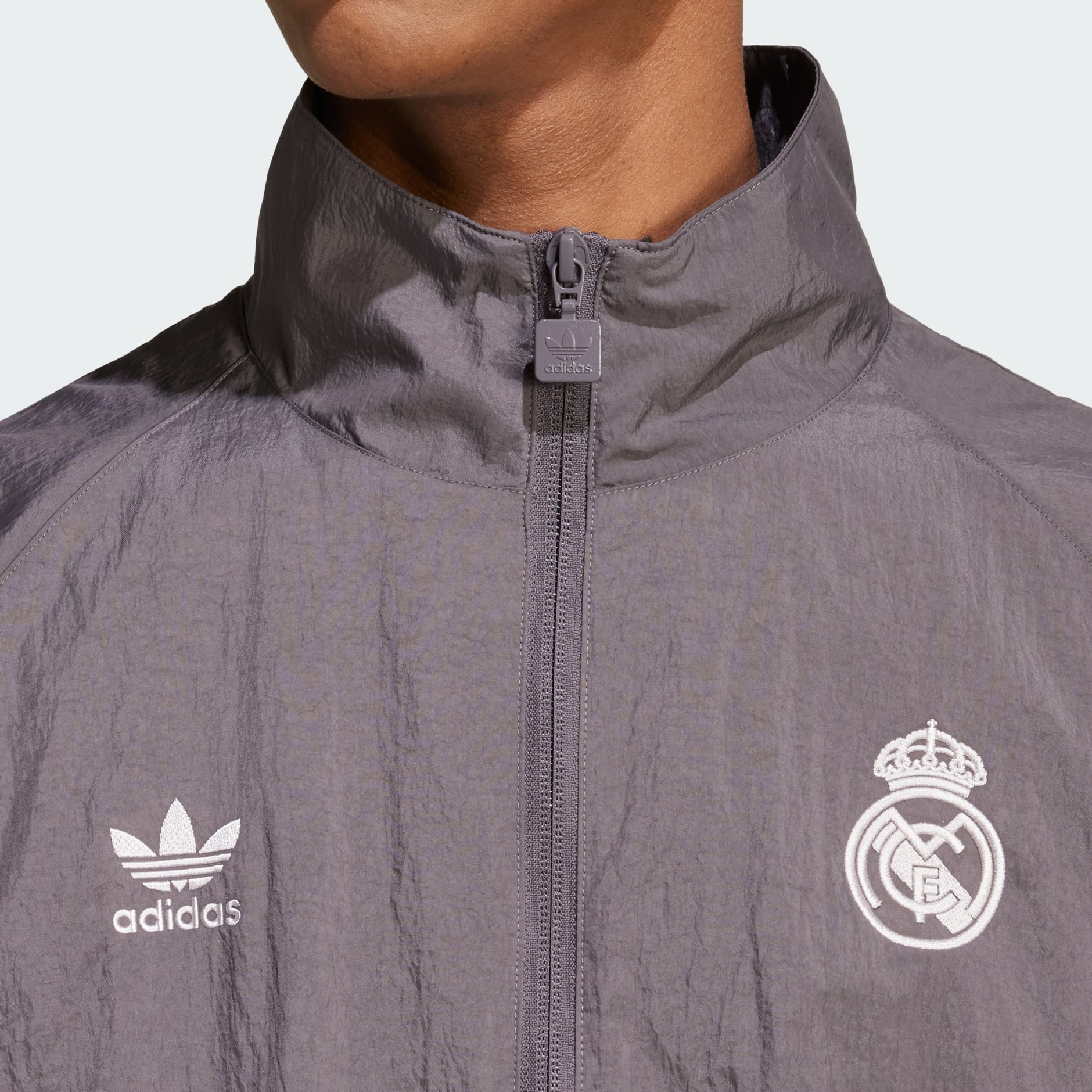 adidas Real Madrid Originals Track Top Brown adidas GH