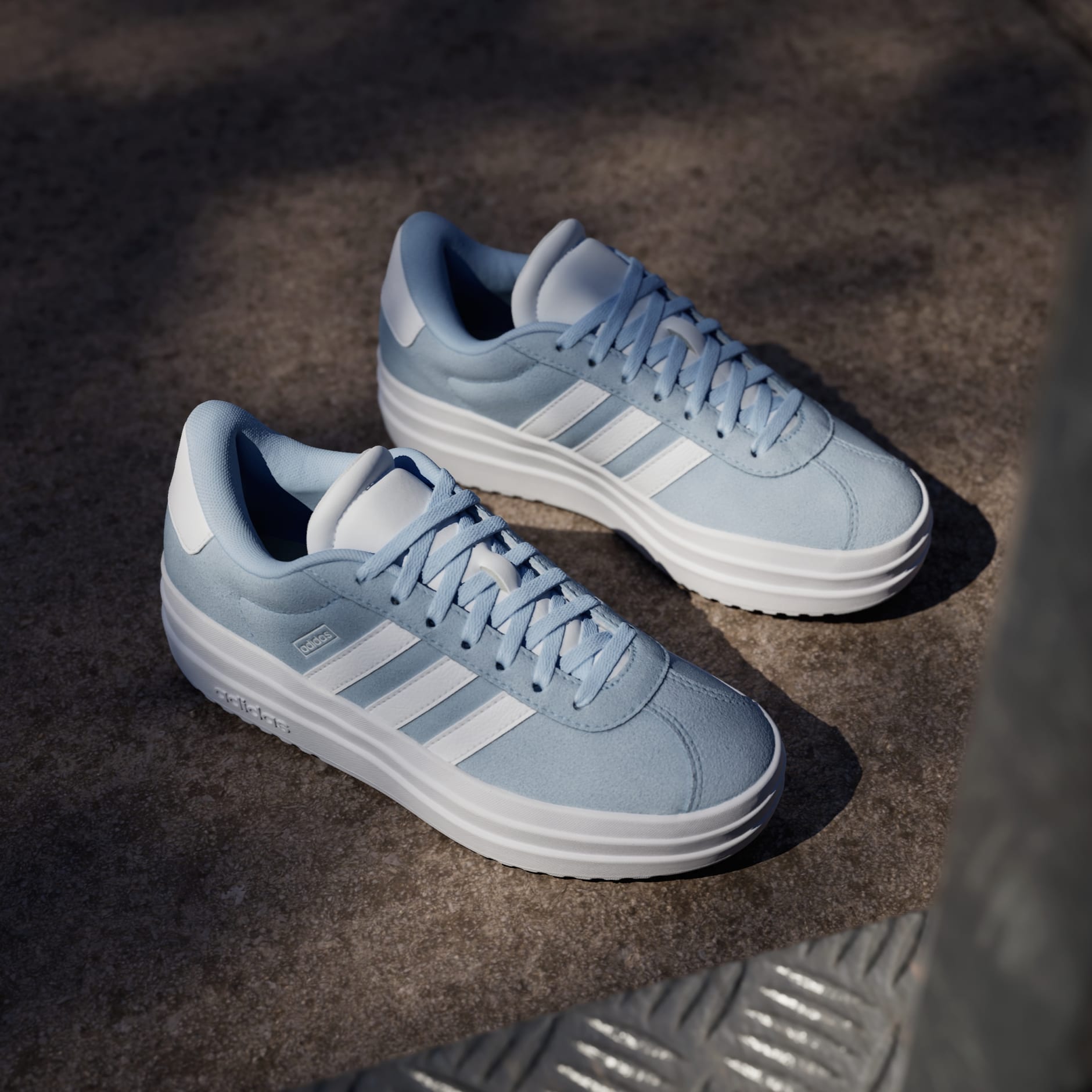 人気【adidas】VL Court Bold 厚底 スニーカー Halo Blue 水色 レディース 【ADIDAS】 アディダス VL COURT BOLD VLコート