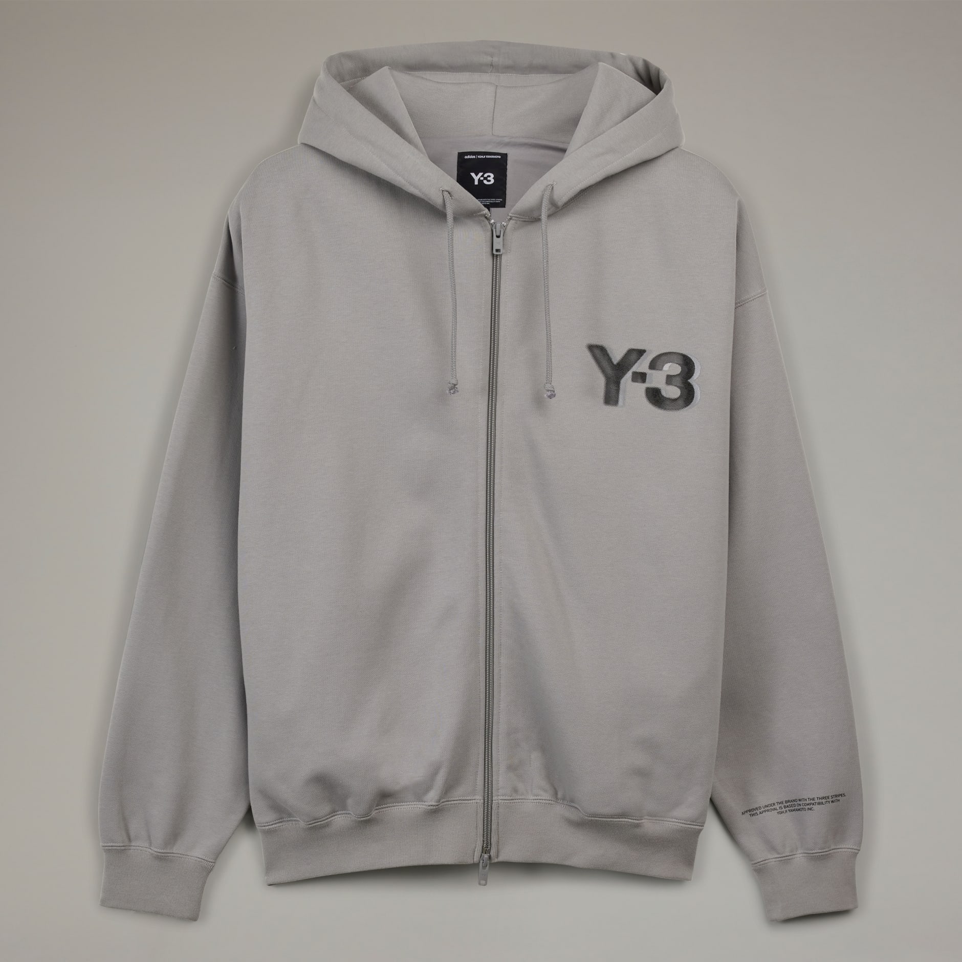 Y-3 Logo Zip Hoodie - Grey | adidas Hong Kong