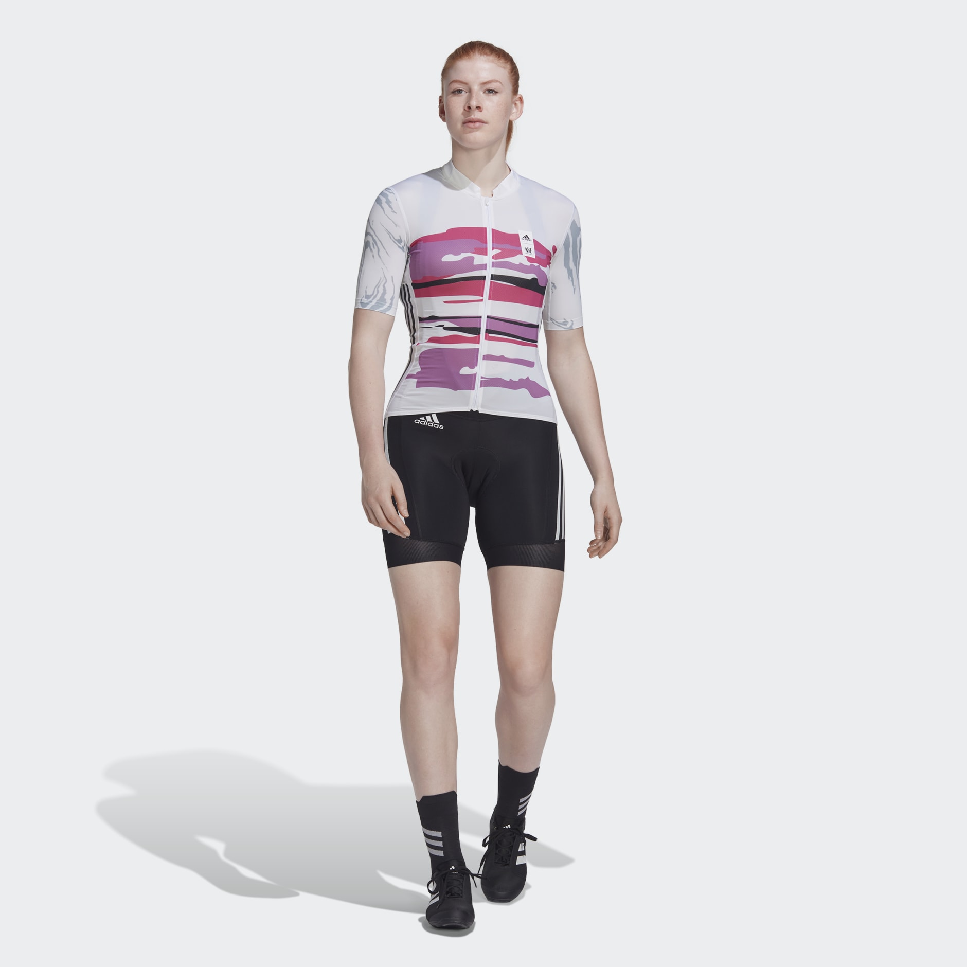Women's Clothing - The Thebe Magugu Short Sleeves Cycling - White | adidas Bahrain