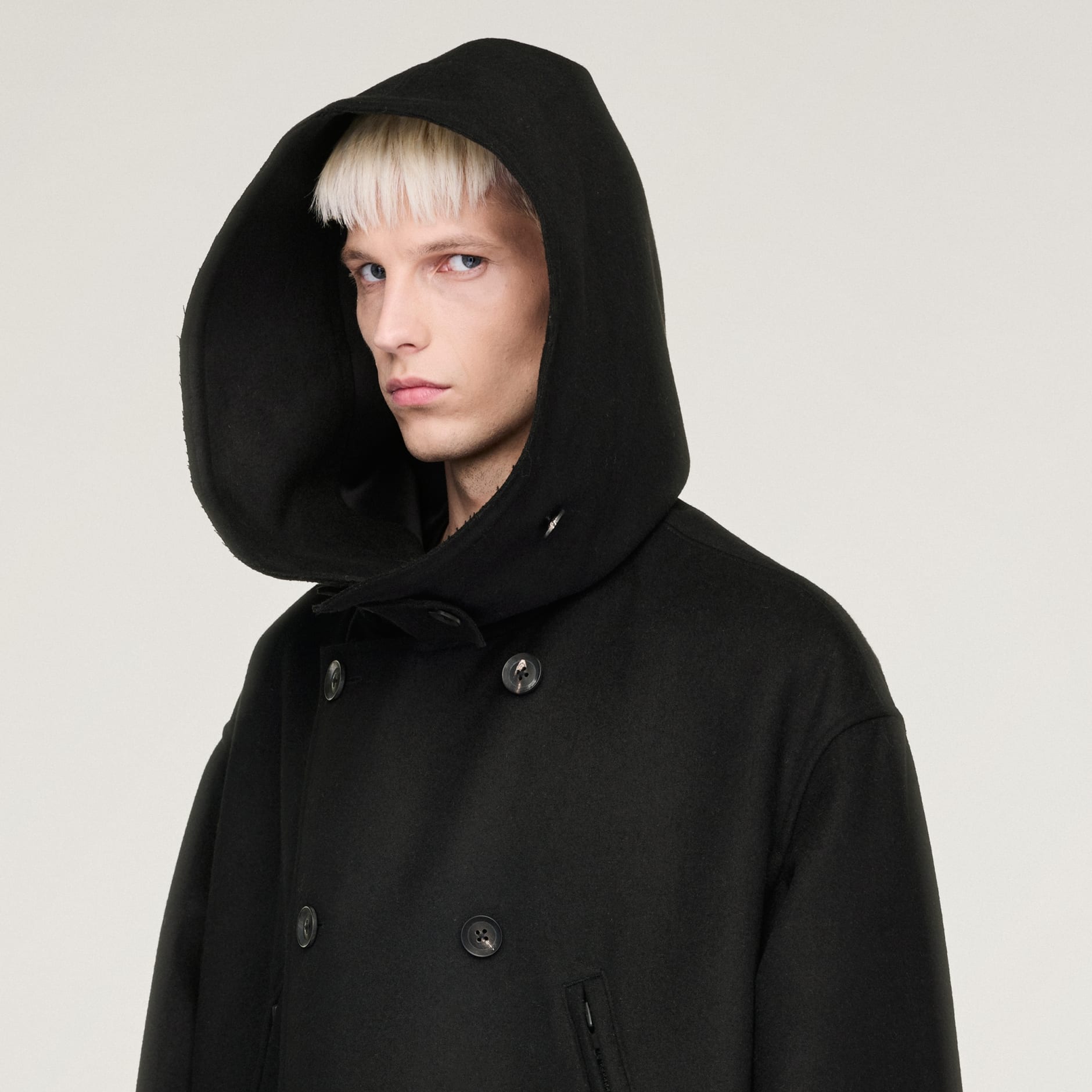 Palton Y-3 Bonded din melton