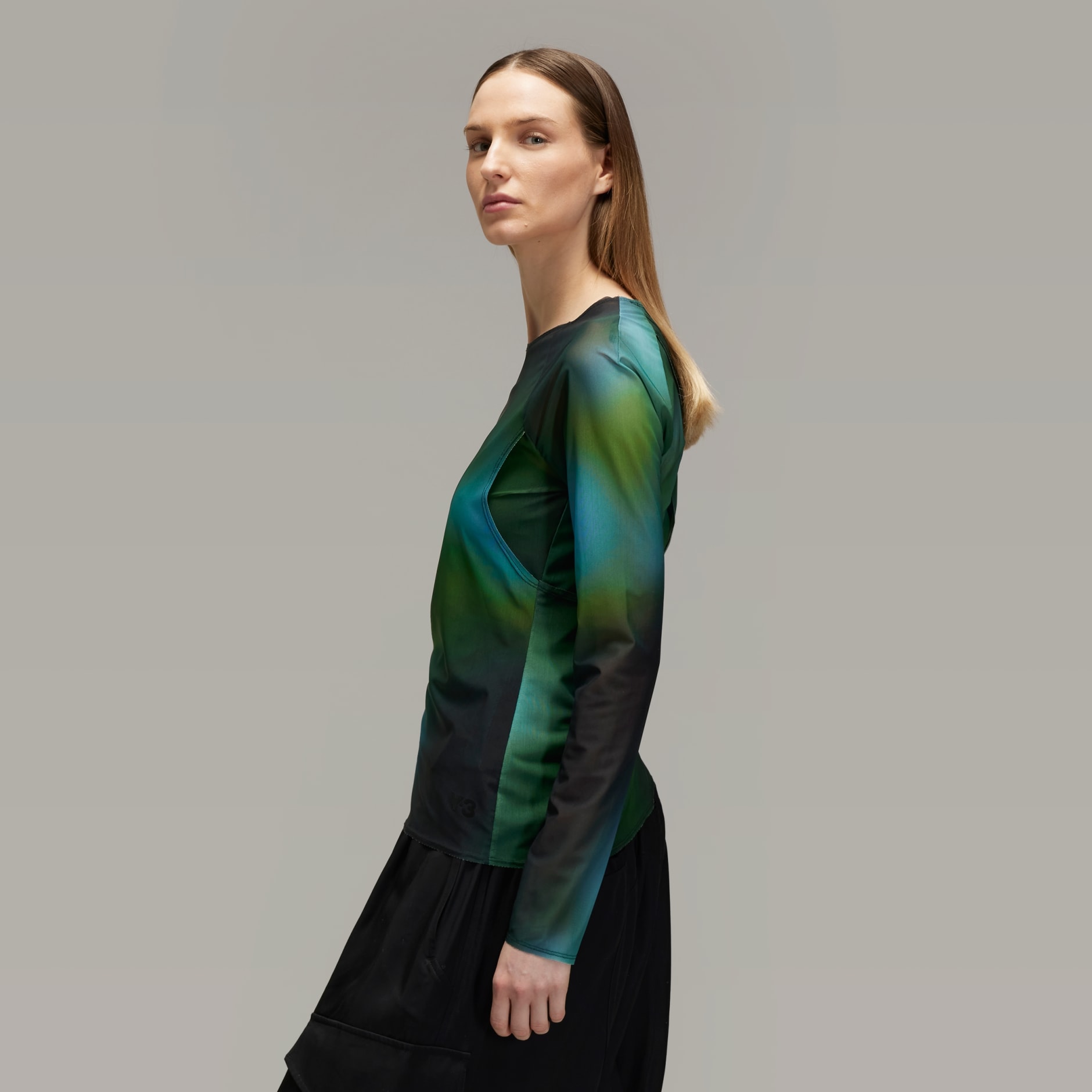 Y-3 Allover Print Mesh Fitted Tee