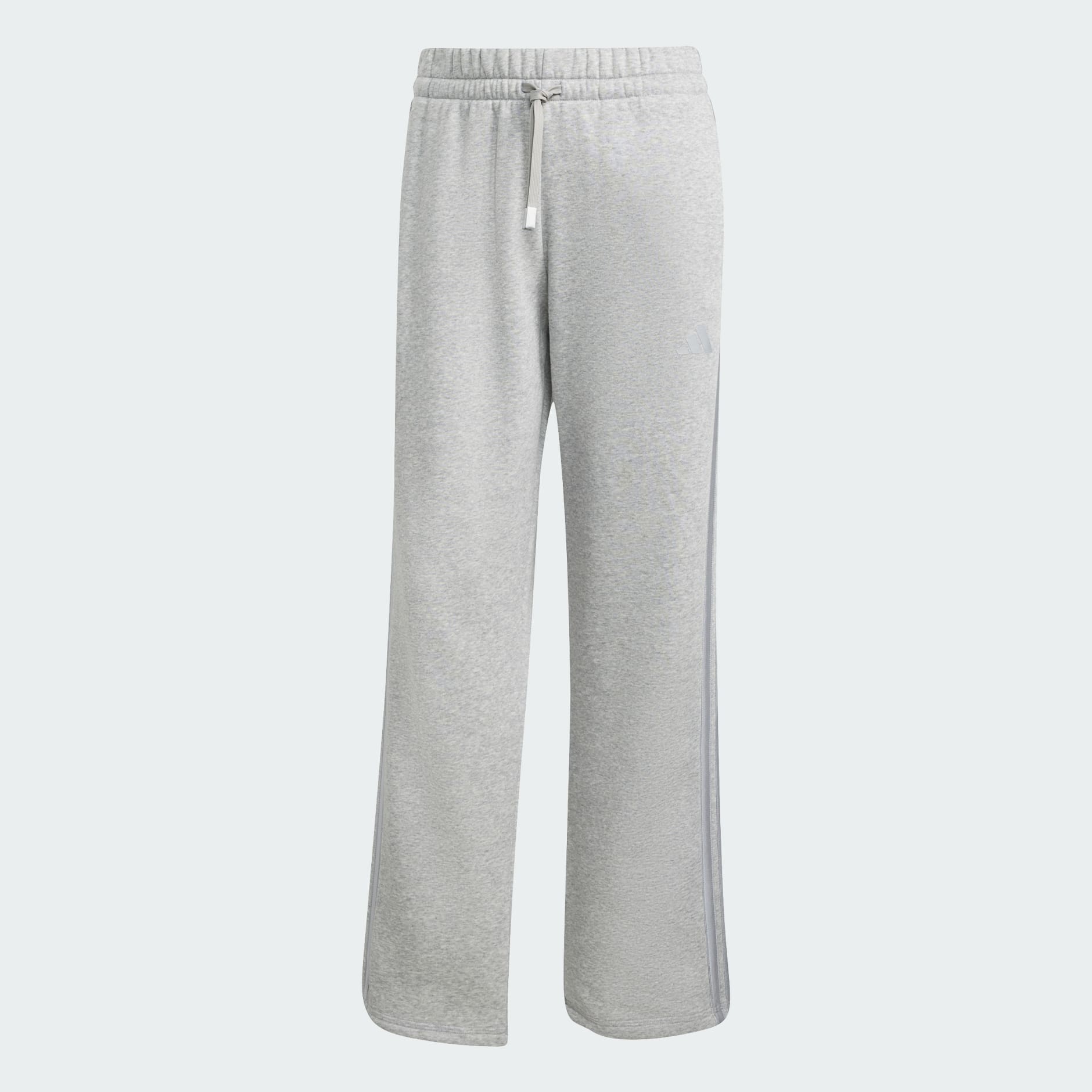 بنطال هوليداي من الصوف بالخطوط الثلاثة والأطراف المفتوحة.