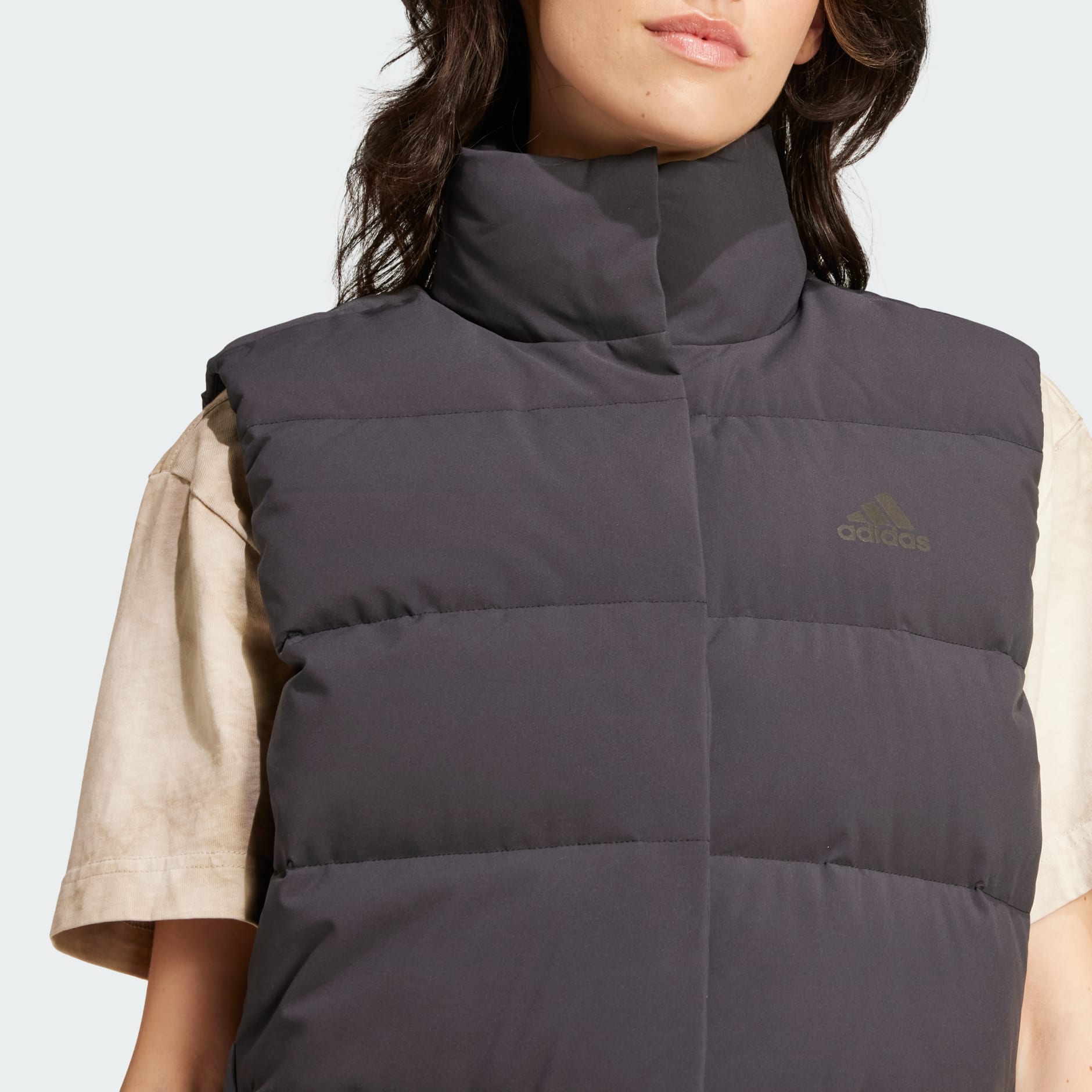 Women s Clothing Helionic Down Vest Black adidas Egypt