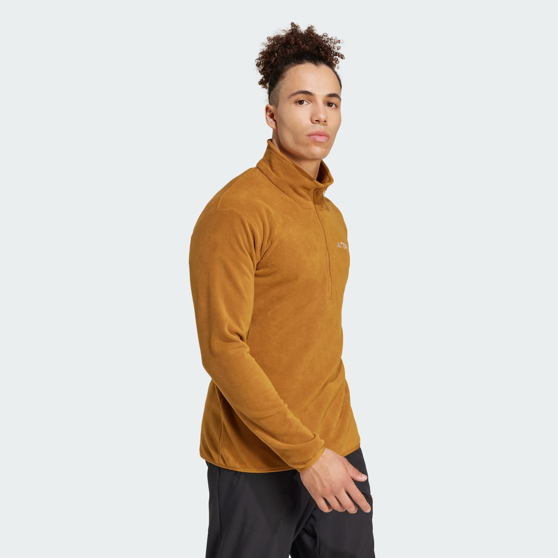 adidas Multi Essentials 1/2 Zip Fleece Jacket - Brown