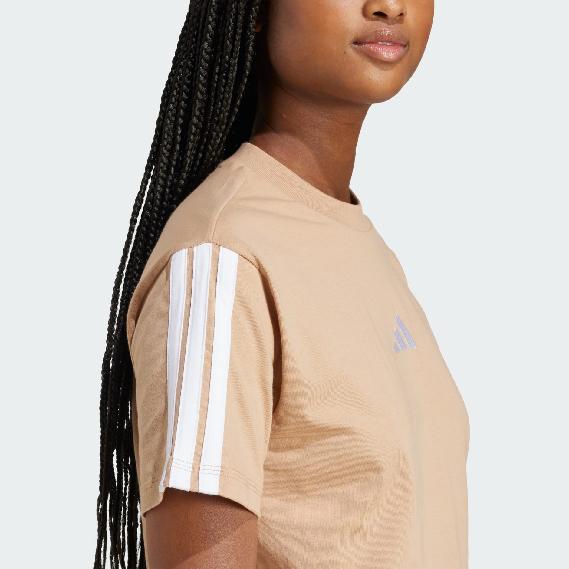 Tricou Essentials de bumbac cu 3 dungi