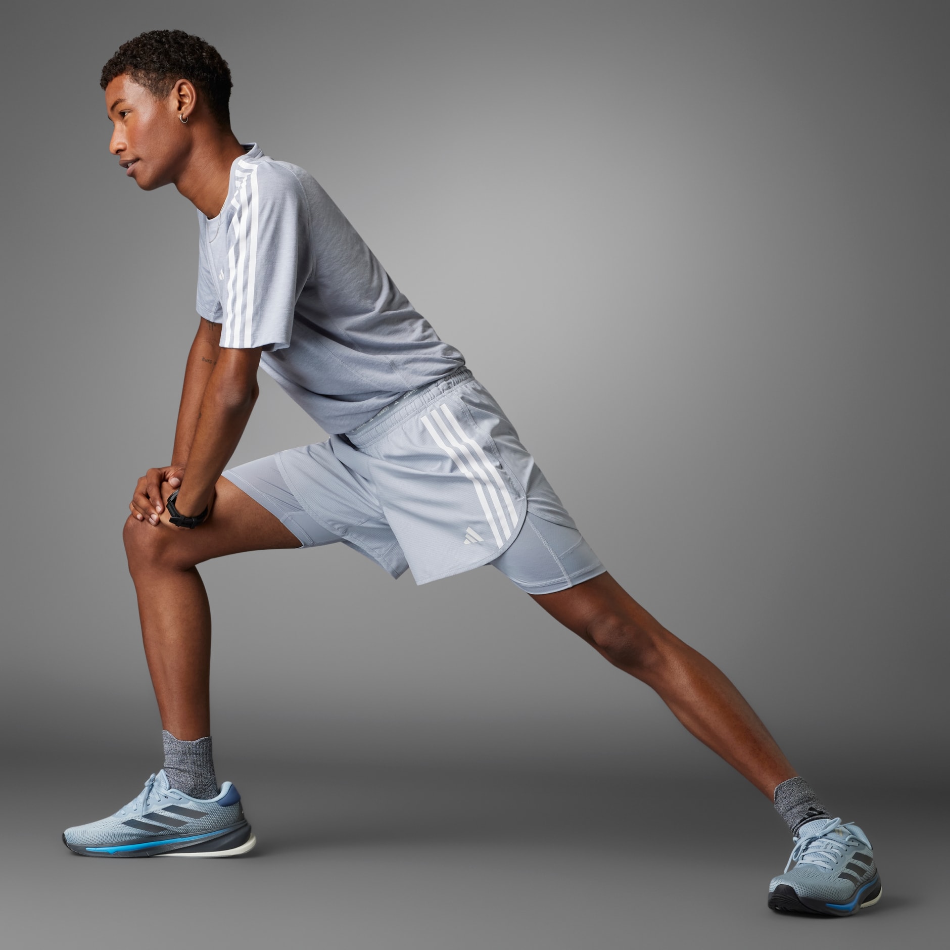 Own the Run 3-Stripes 2-in-1 Shorts