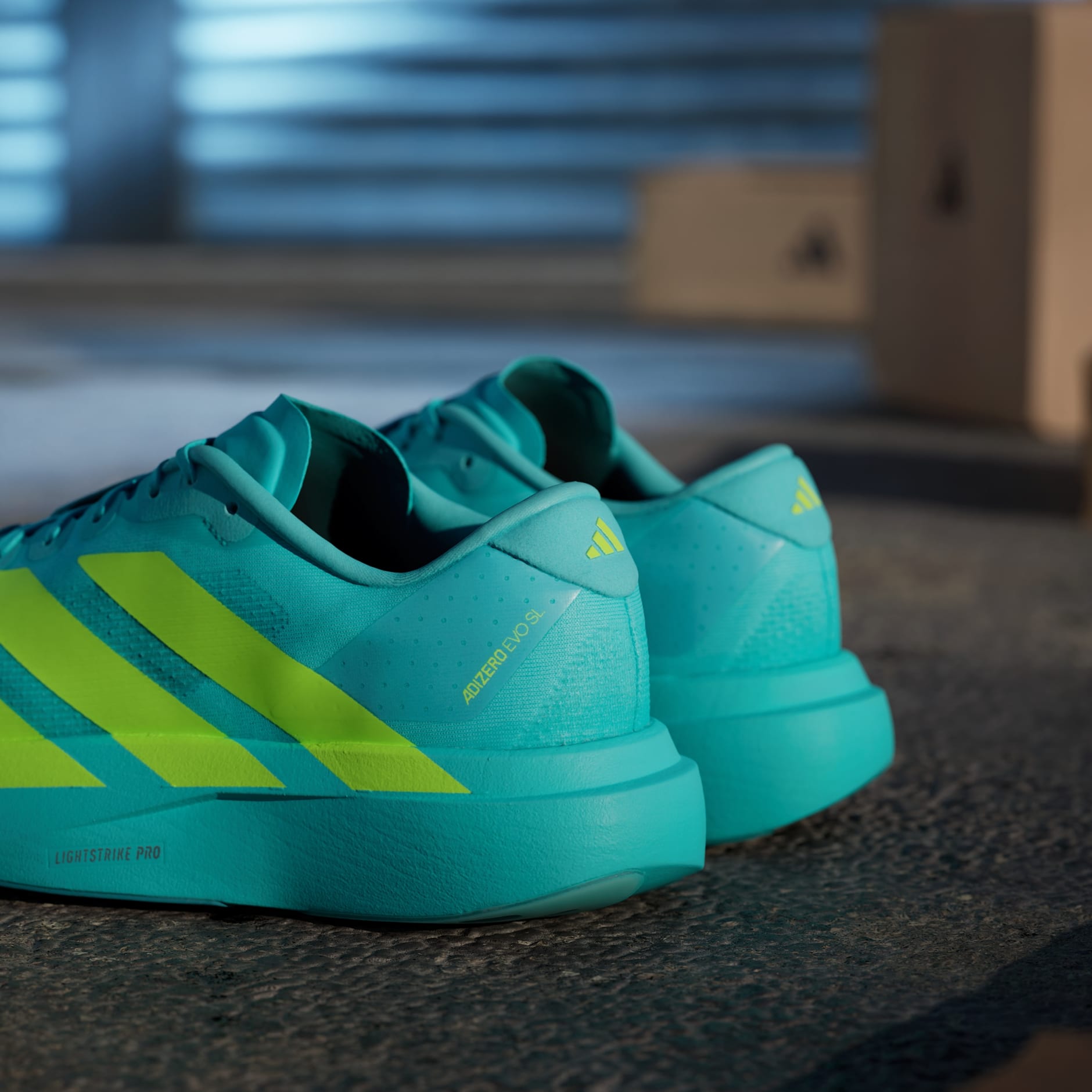 Shoes - Adizero EVO SL Shoes - Turquoise | adidas Oman