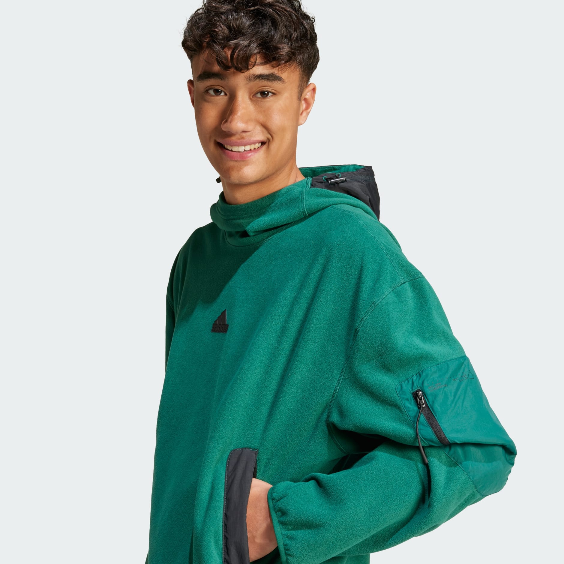 adidas Hanorac polar din fleece City Escape - Green | adidas Romania