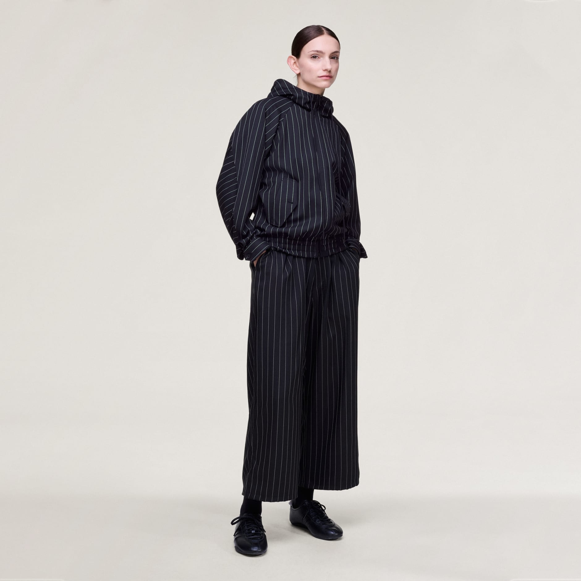 Y-3 SPORT UNIFORM PINSTRIPE TRACK PANTS