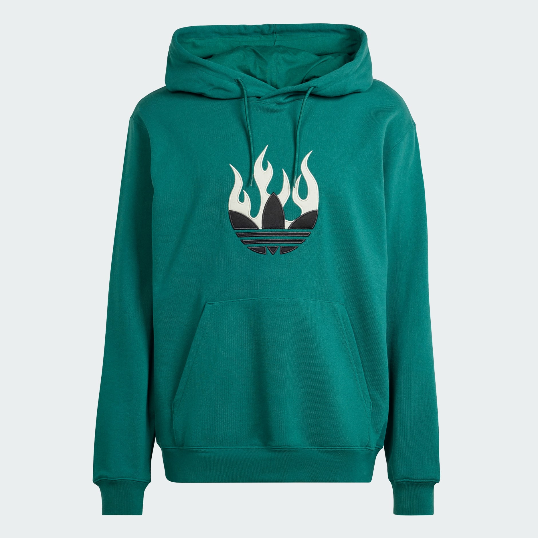 adidas קפוצ'ון Flames Logo - ירוק | adidas IL